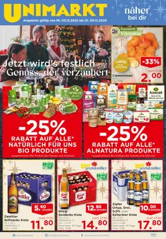 Vorschau Unimarkt Flugblatt gültig ab 03.12.2025