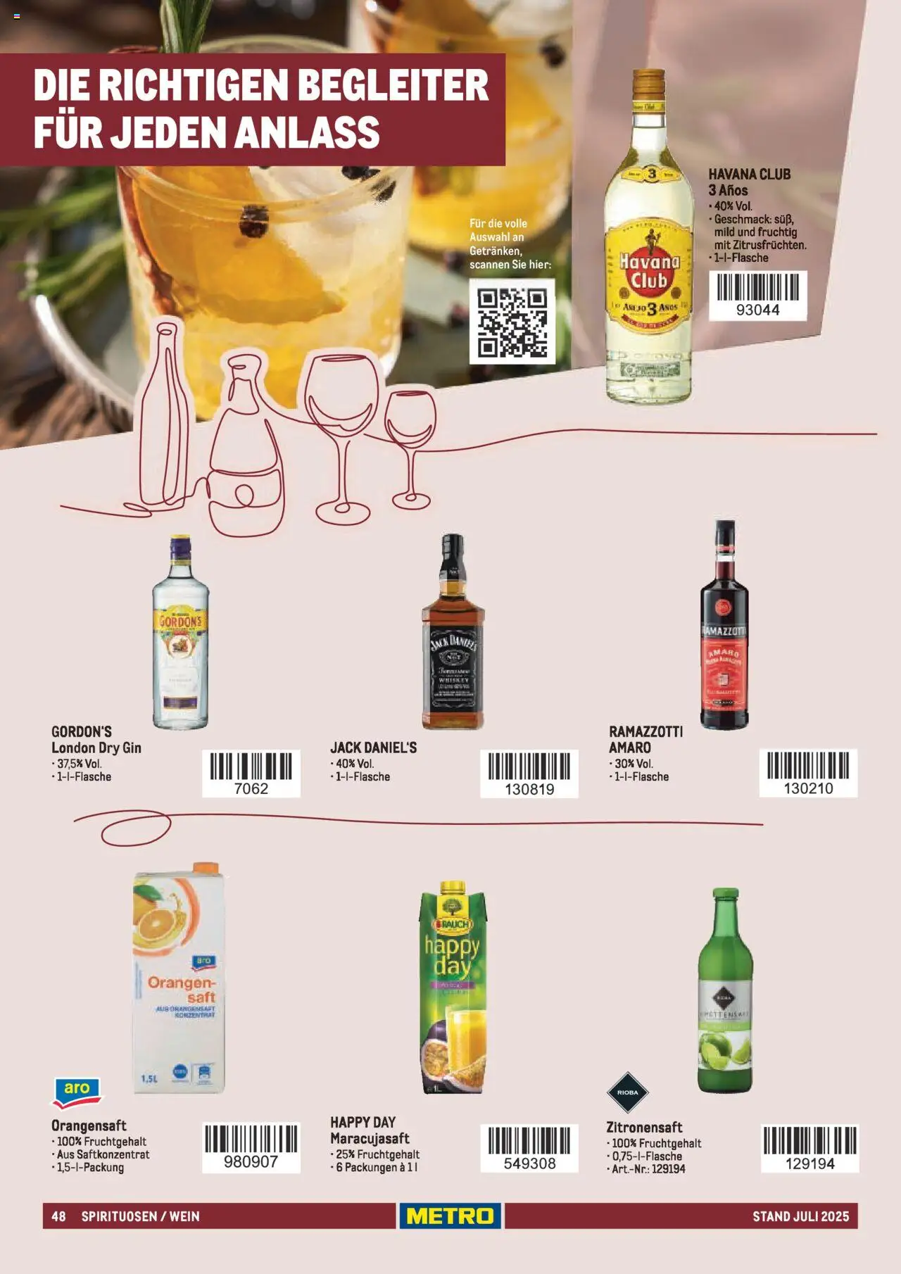 Metro - Sortimentskatalog Lieferservice - Seite 48 - gültig ab 31.07.2025