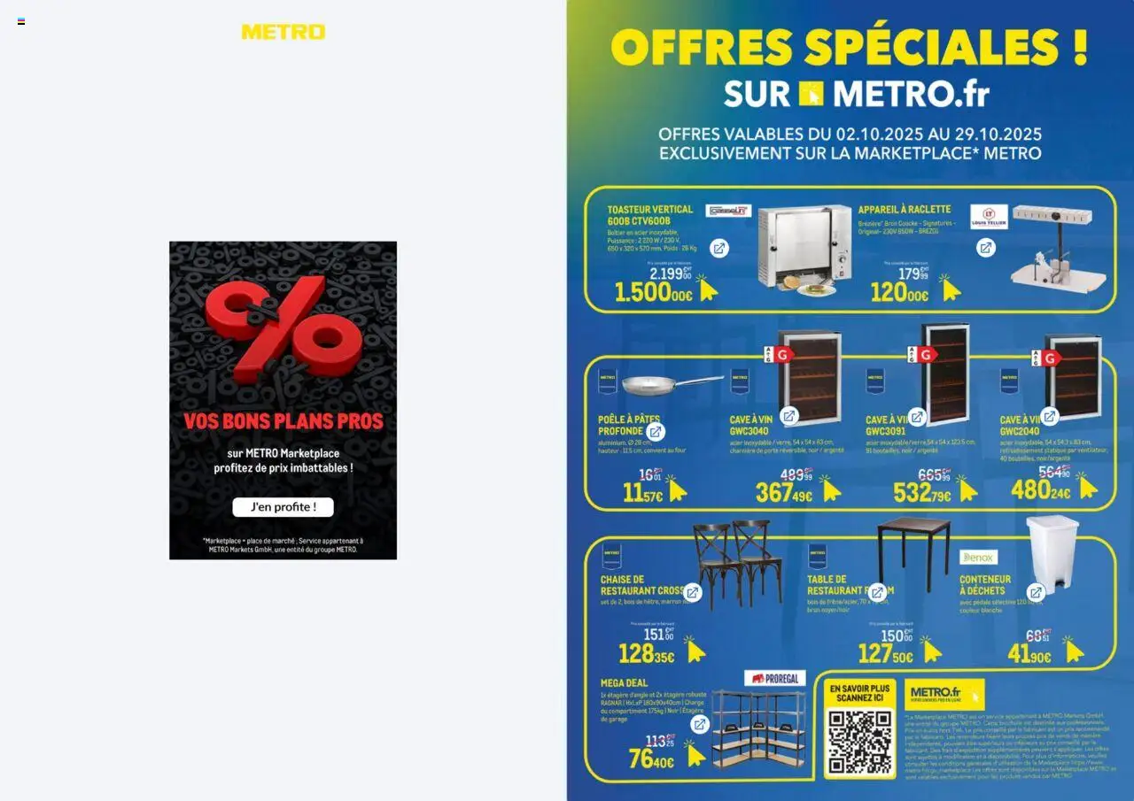 METRO - Offres spéciales - Exclusivités Marketplace - page 1 - valable à partir du 02/10/2025