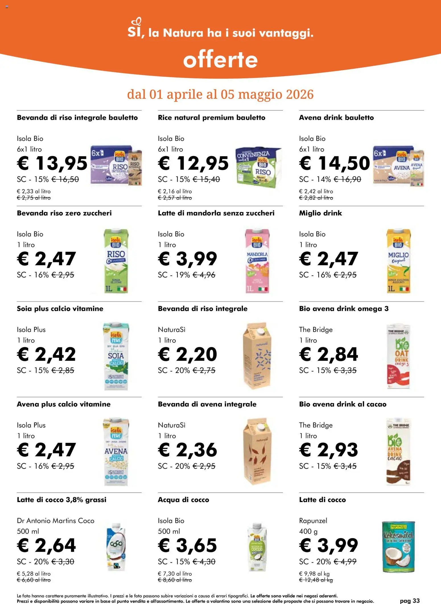Natura Sì volantino - pagina 33 - valido dal 01/04/2026