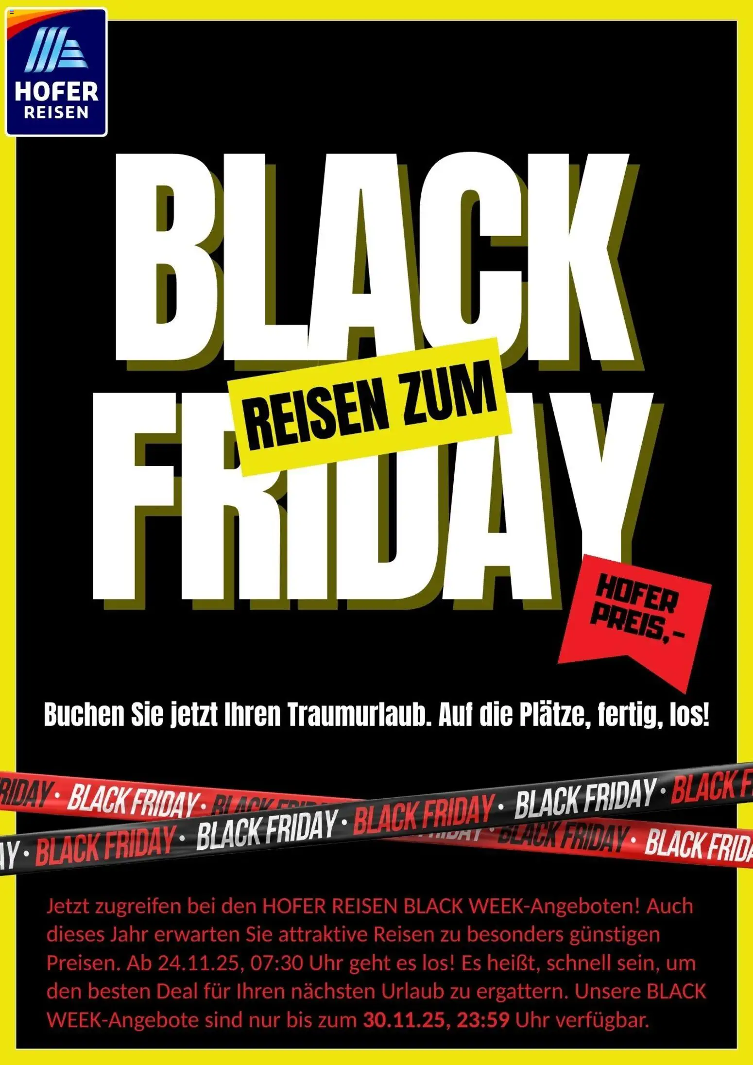 Hofer Reisen - Black Friday - Seite 1- gültig ab 24.11.2025