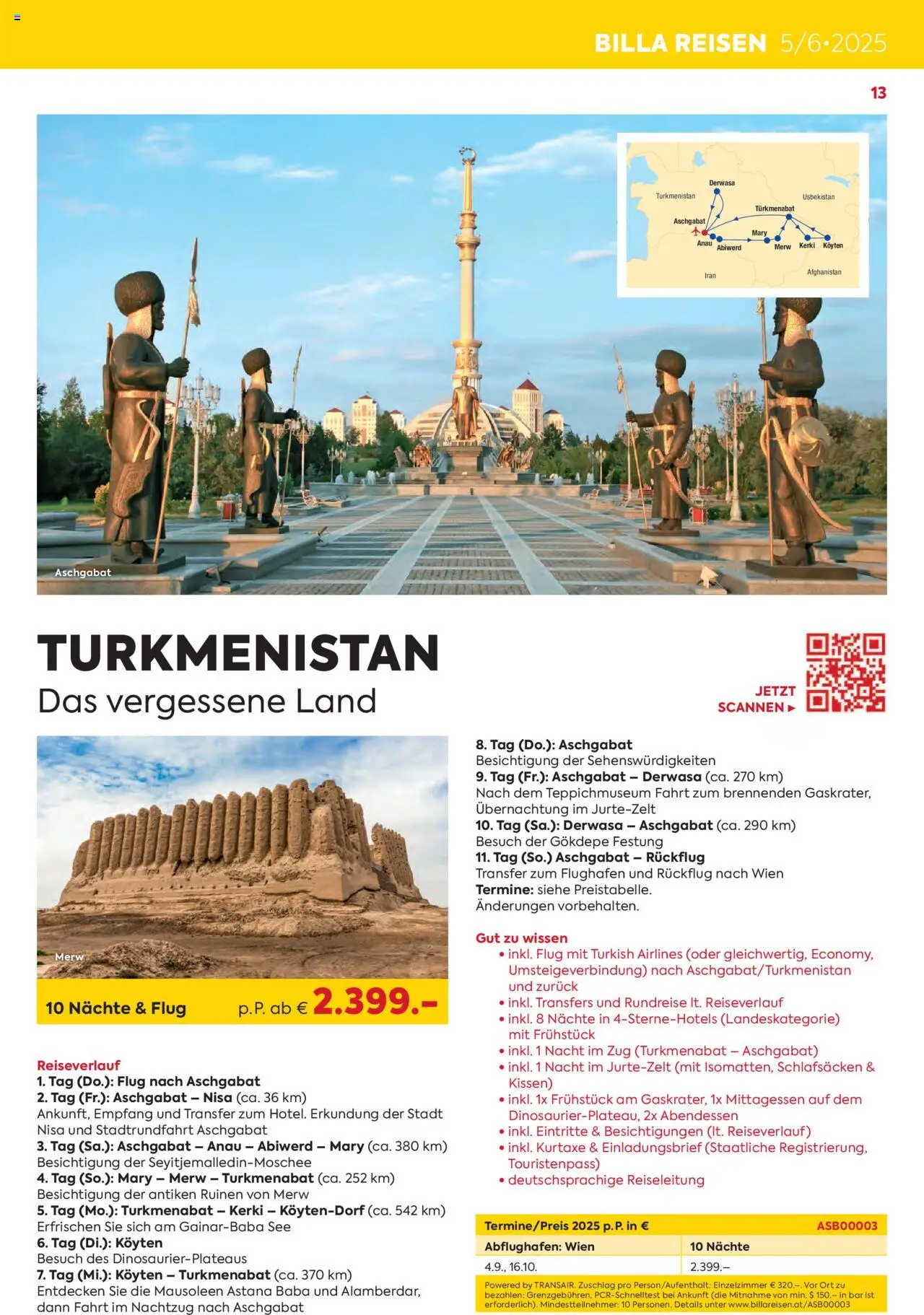 Billa Kreuzfahrten Rundreisen Erlebnisreisen 5/6 2025 - page 13- valid from 03.06.2025