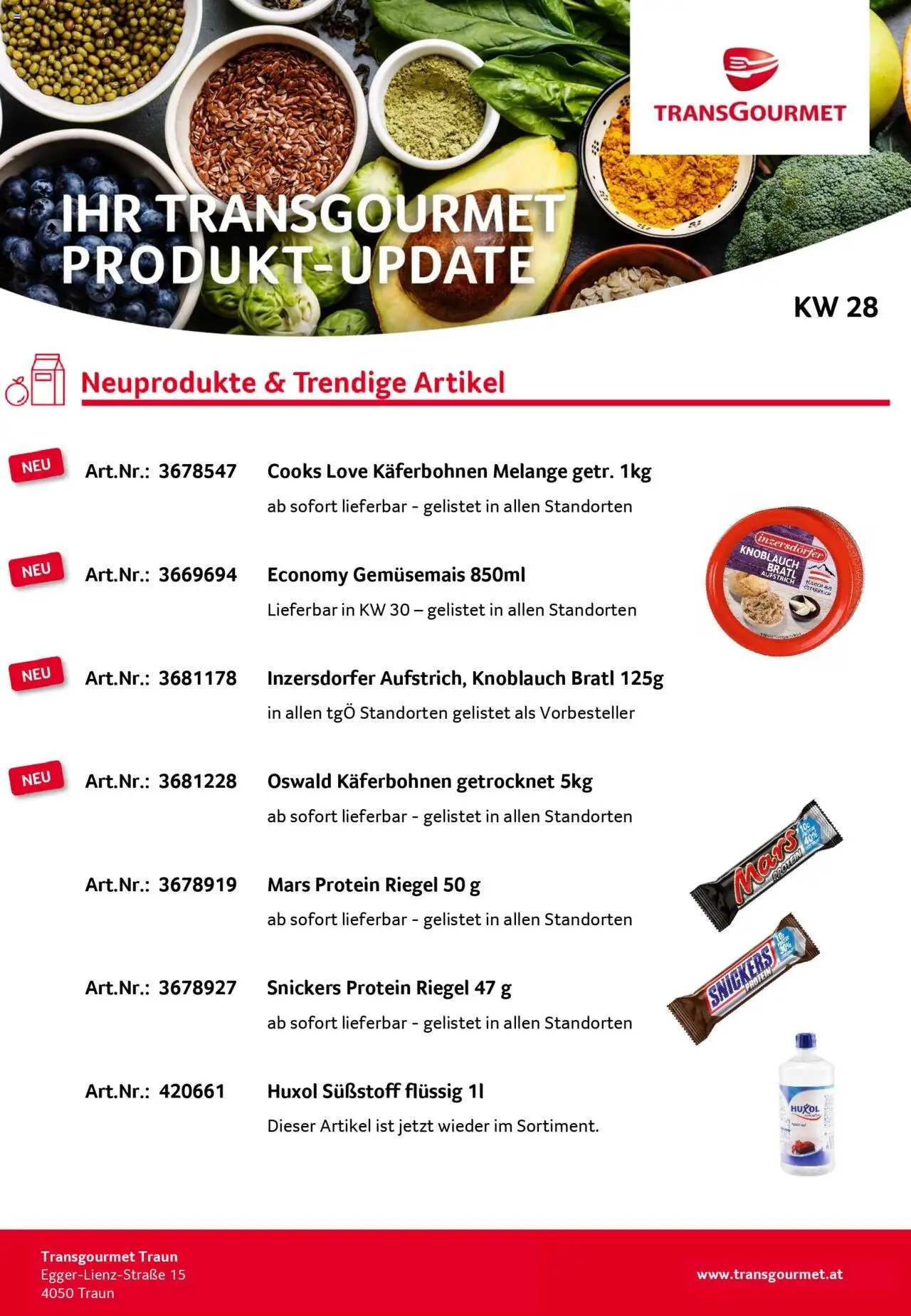 Transgourmet Produkt-Update - Seite 1- gültig ab 08.07.2024