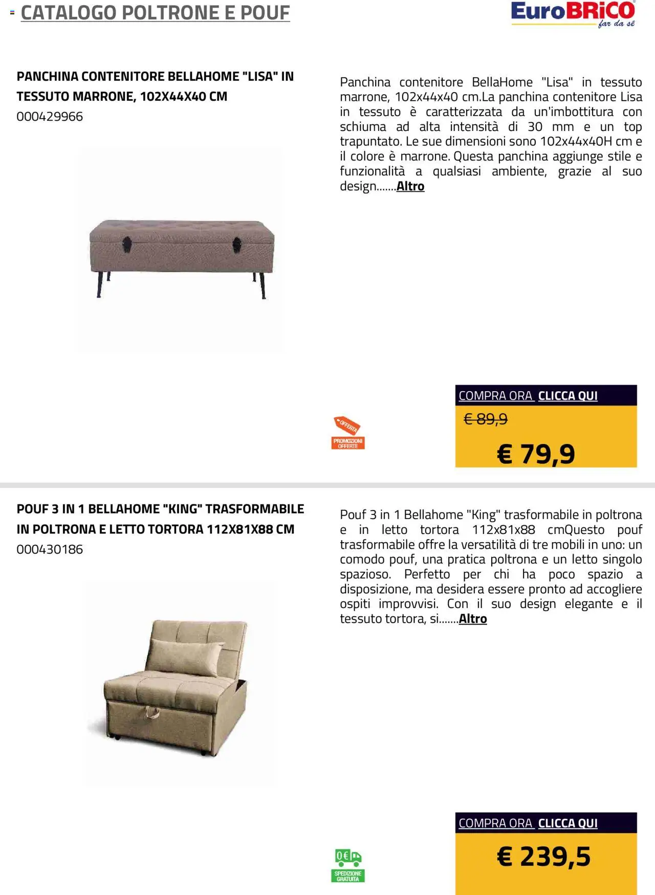 Eurobrico Poltrone e Pouf catalogo - pagina 46 - valido dal 23/07/2025