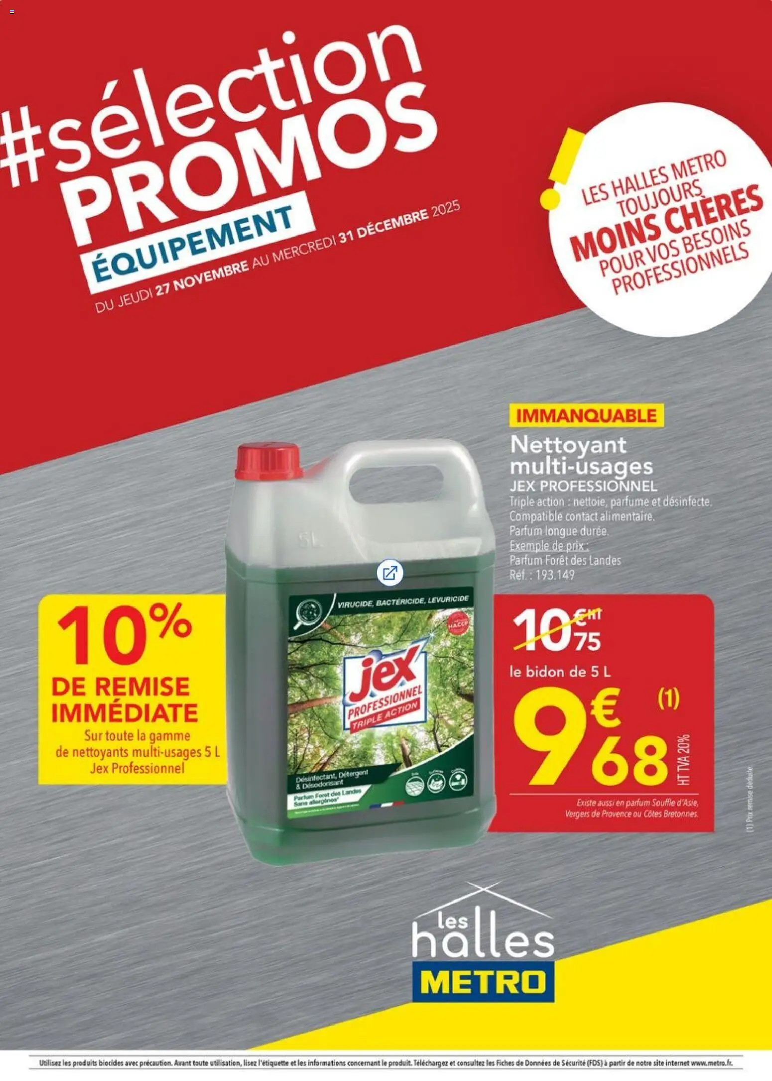 METRO - Sélection Promos Equipement - page 1 - valable à partir du 27/11/2025