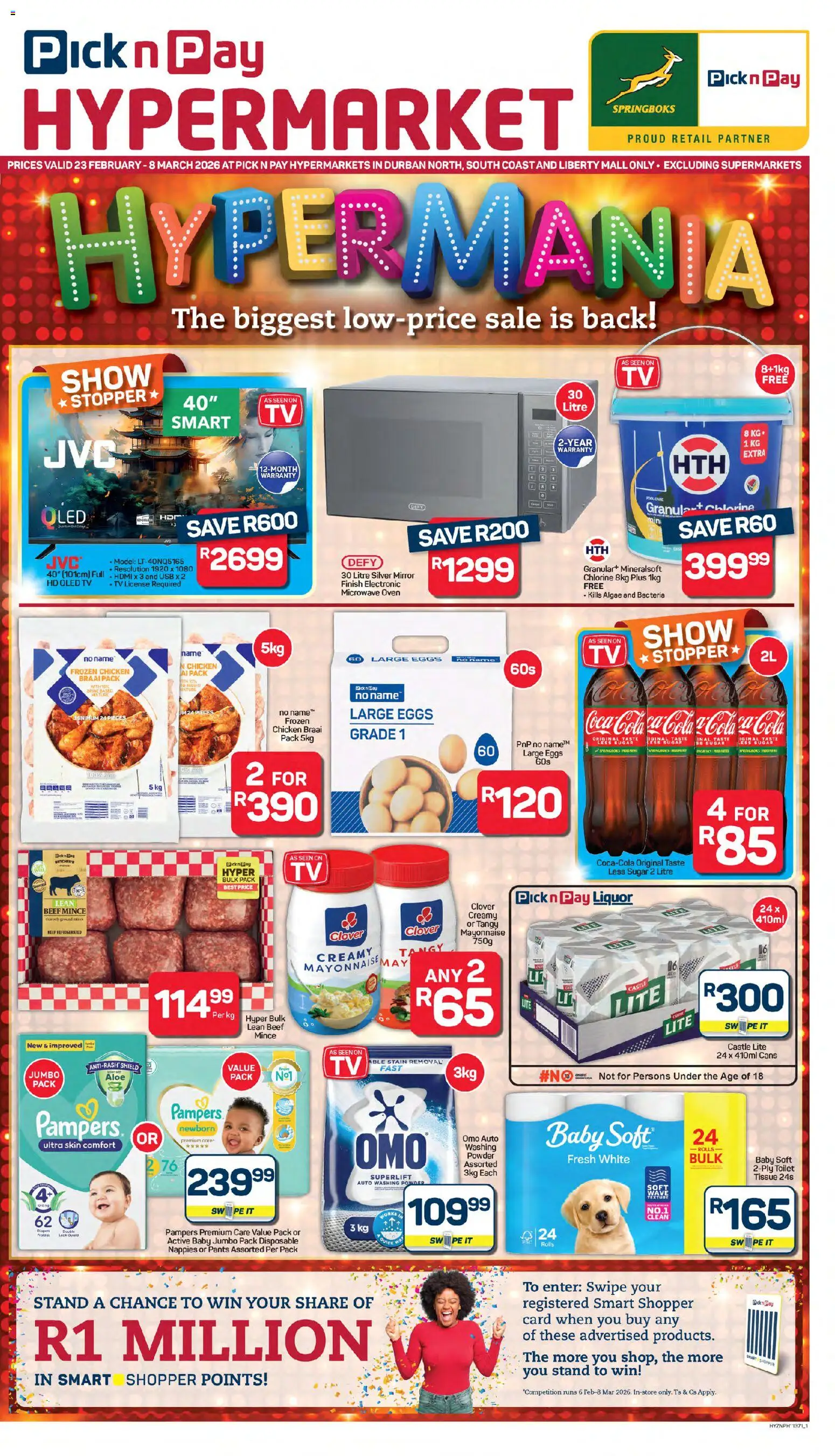 Pick n Pay - Hypermania Specials - page 1- valid from 23/02/2026