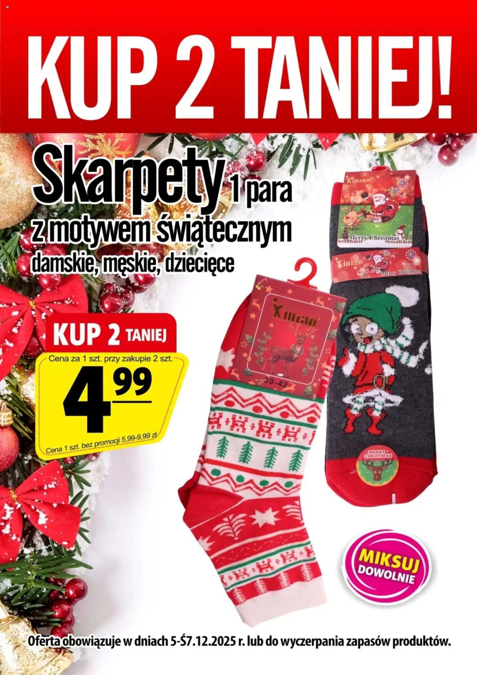 Prim Market Promocja - Skarpety Z Motywem Świątecznym - strona 1- ważny od 05.12.2025