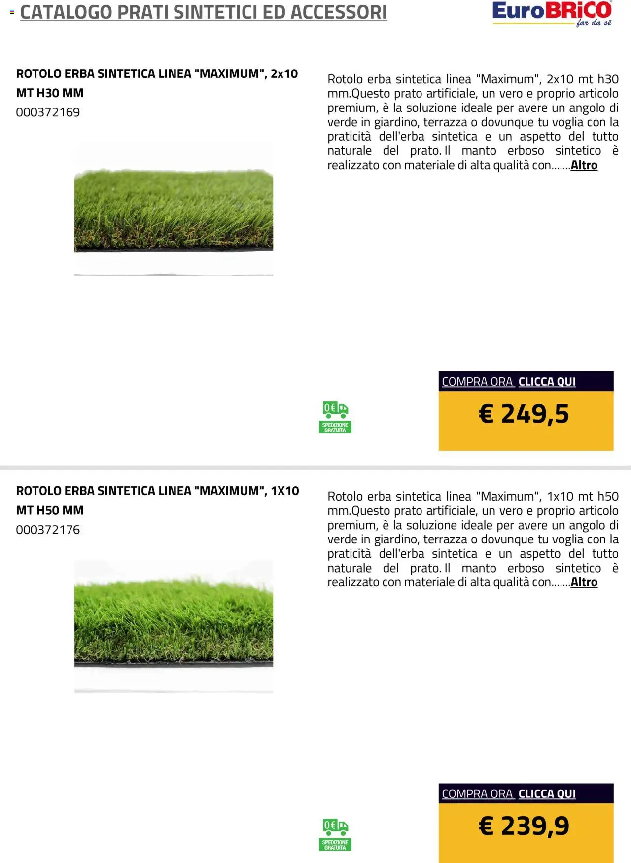 Eurobrico Prati sintetici ed Accessori catalogo - pagina 4 - valido dal 23/07/2025