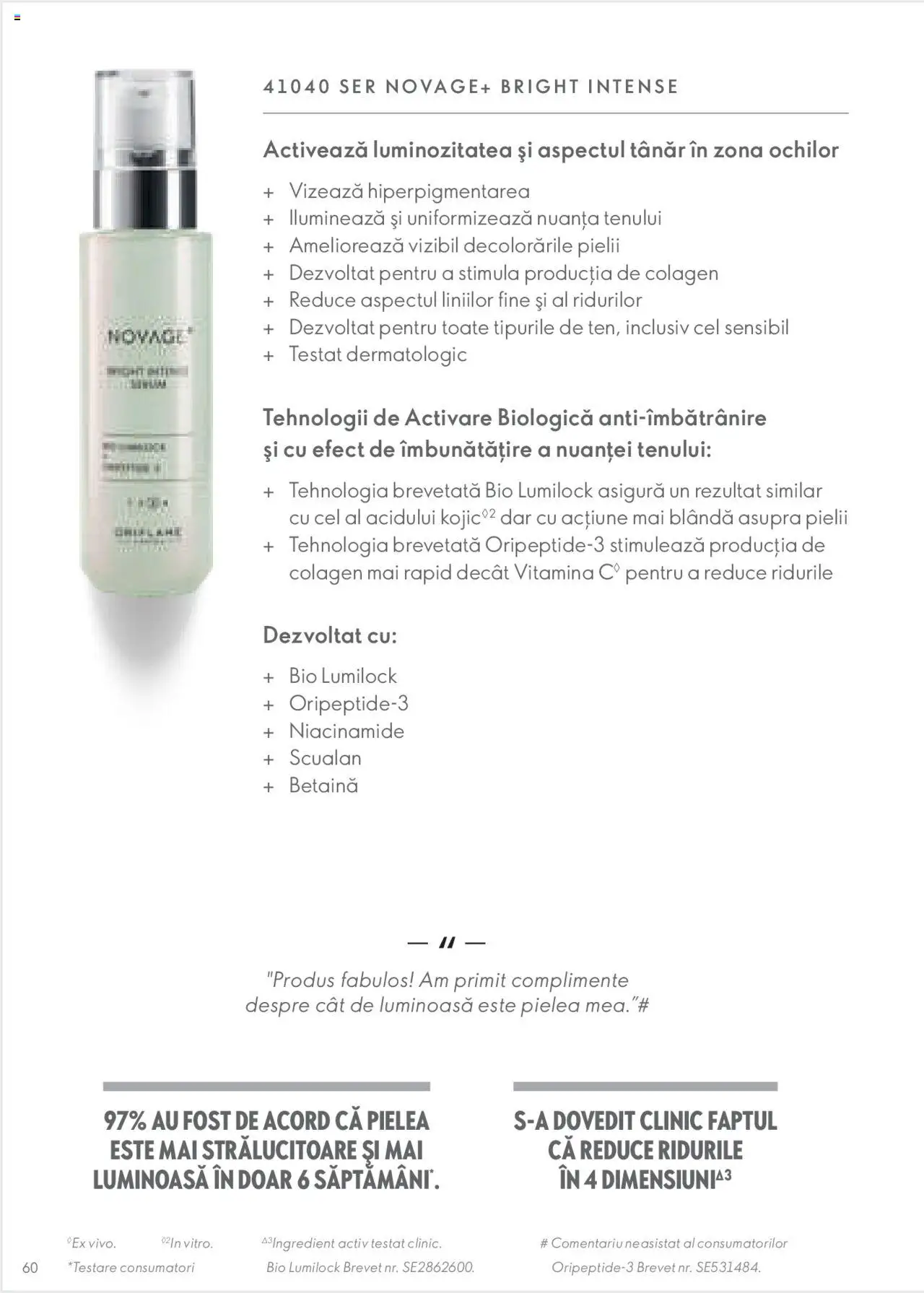 Oriflame catalog - Ghidul NOVAGE+ - pagina 60- valabil de la 01.03.2023
