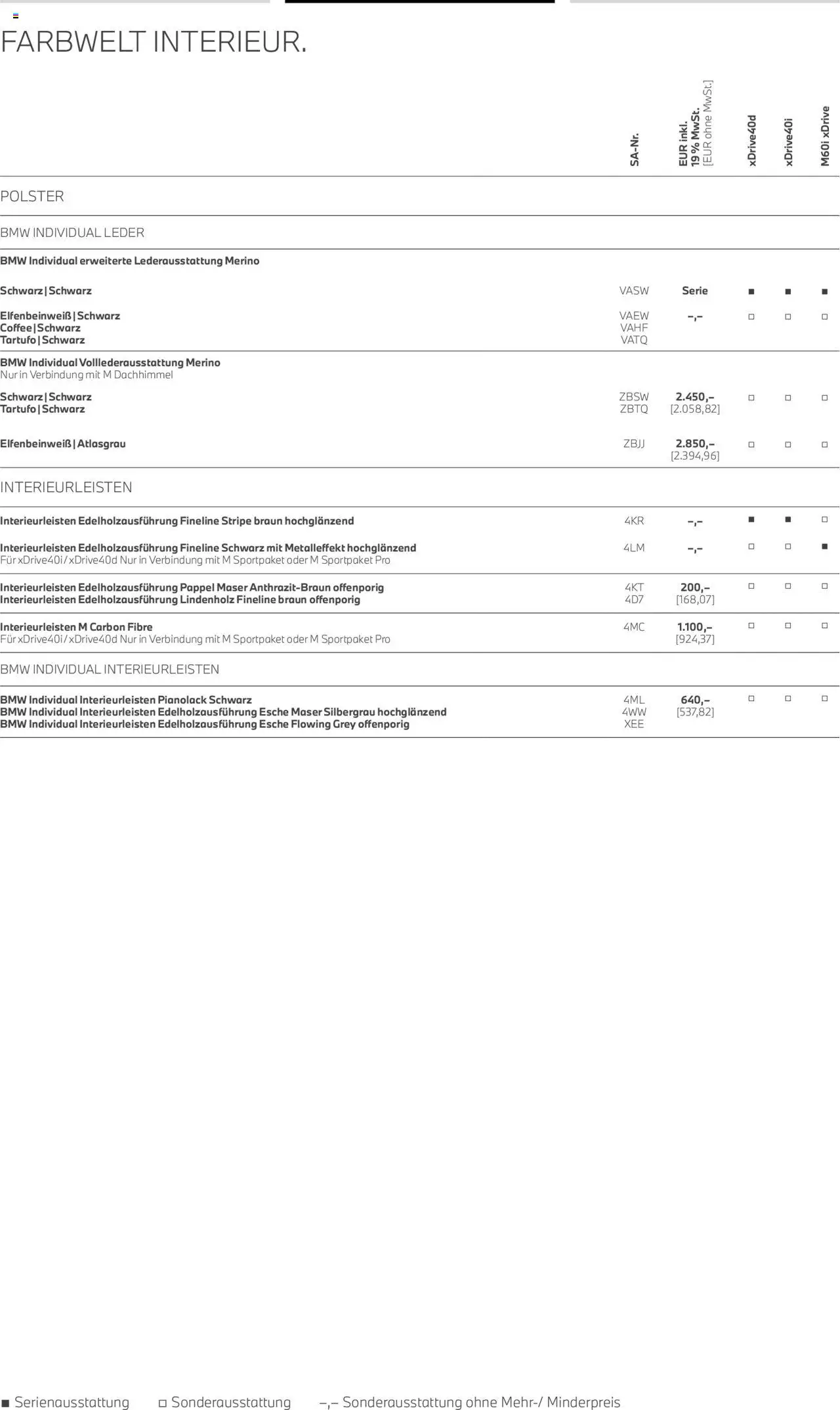 BMW X7 - Seite 16 - gültig ab 01.08.2025