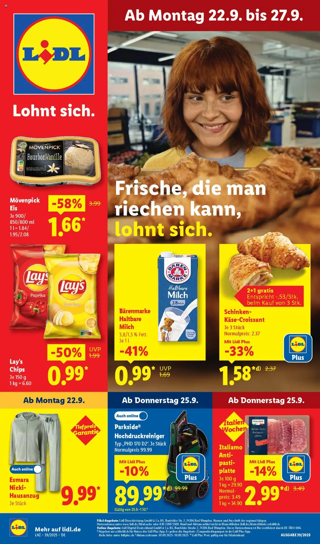Lidl Prospekt 	 - Seite 1 - gültig ab 22.09.2025