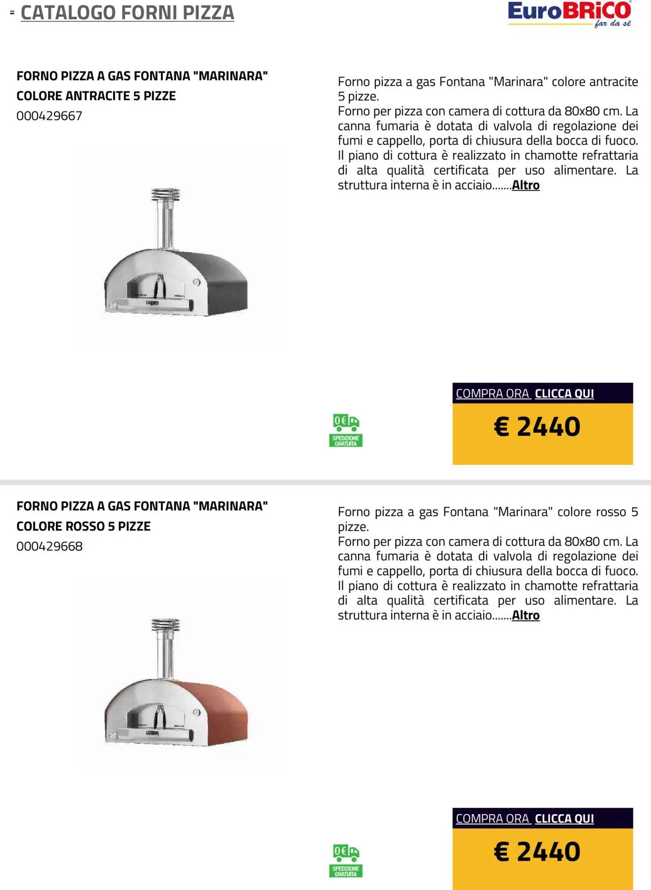 Eurobrico Forni Pizza catalogo - pagina 33 - valido dal 23/07/2025