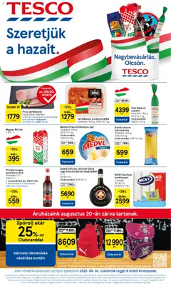 Előnézet Tesco Hipermarket - Akciós újság  érvényes 2025.08.14.-tól