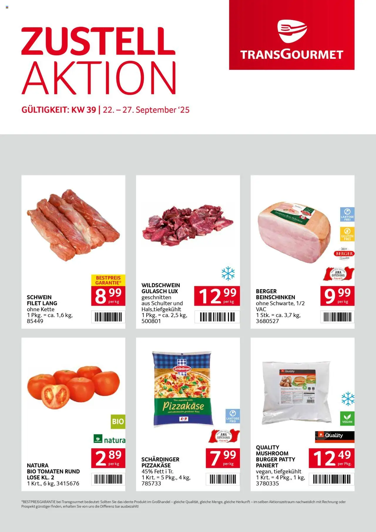 Transgourmet Zustellaktion - Seite 1- gültig ab 22.09.2025