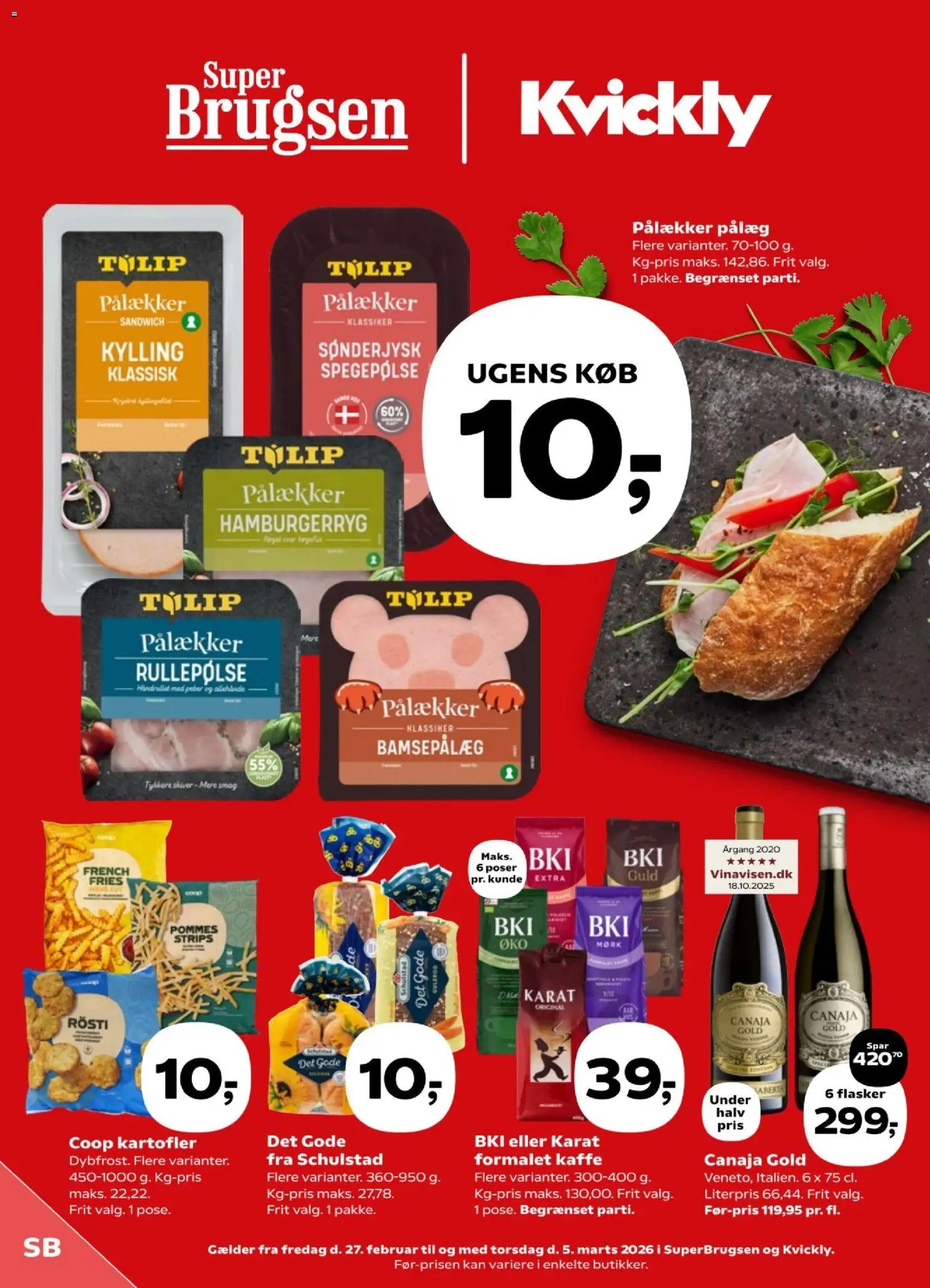 Super Brugsen - Tilbudsavis - side 1- gyldig fra 27/02/2026