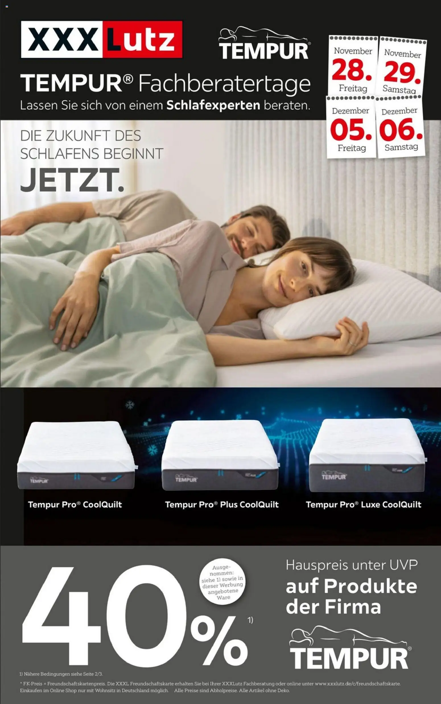 XXXL Lutz - TEMPUR - Seite 1 - gültig ab 23.11.2025