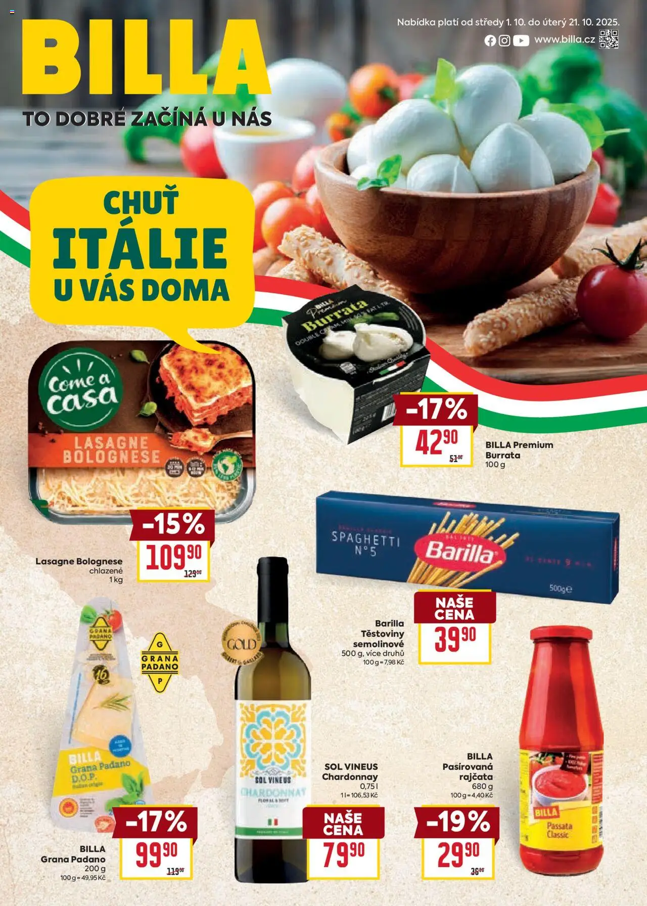 Billa katalog - Itálie - strana 1- platný od 01.10.2025