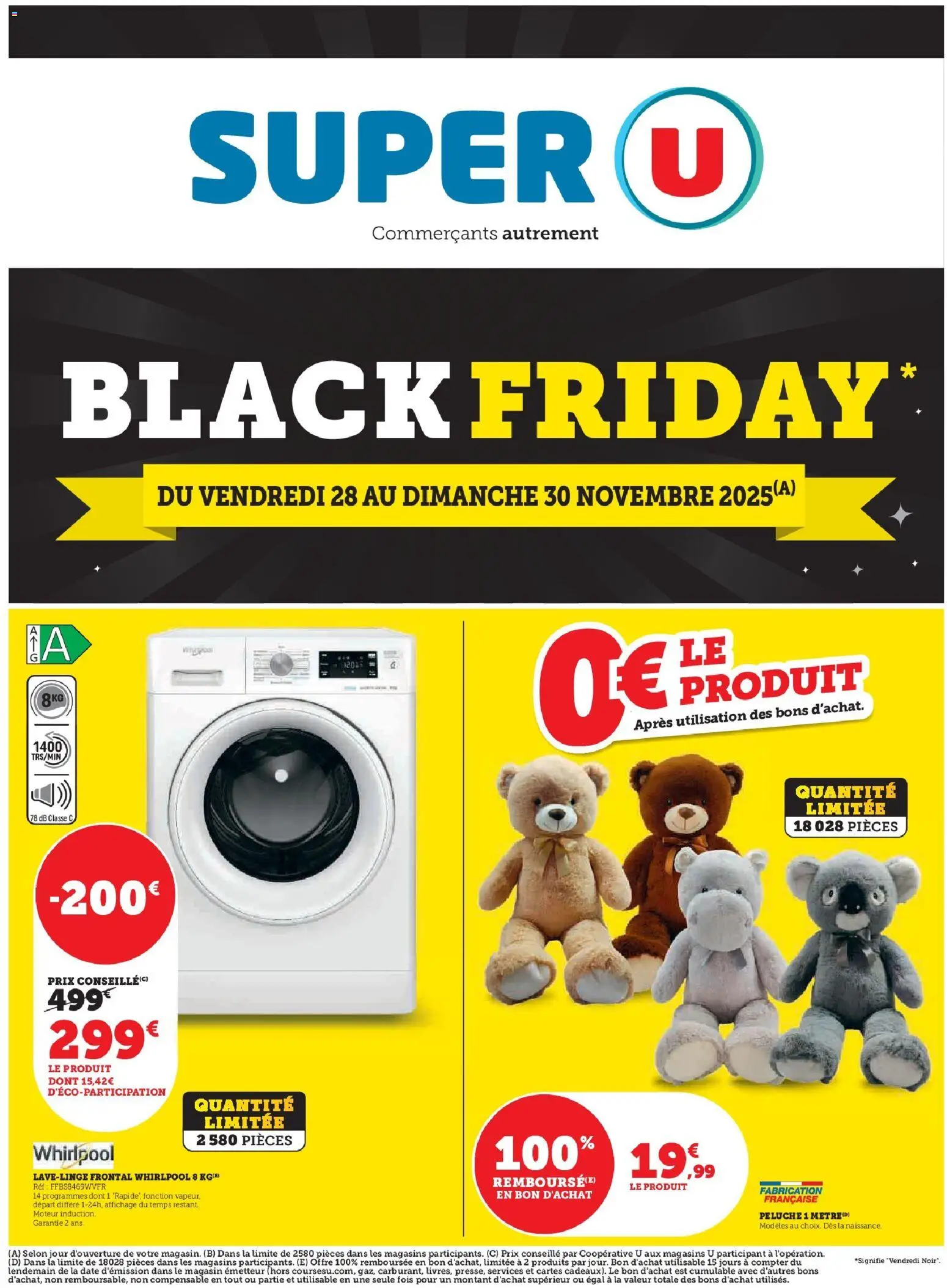 Super U Black Friday - page 1 - valable à partir du 28/11/2025