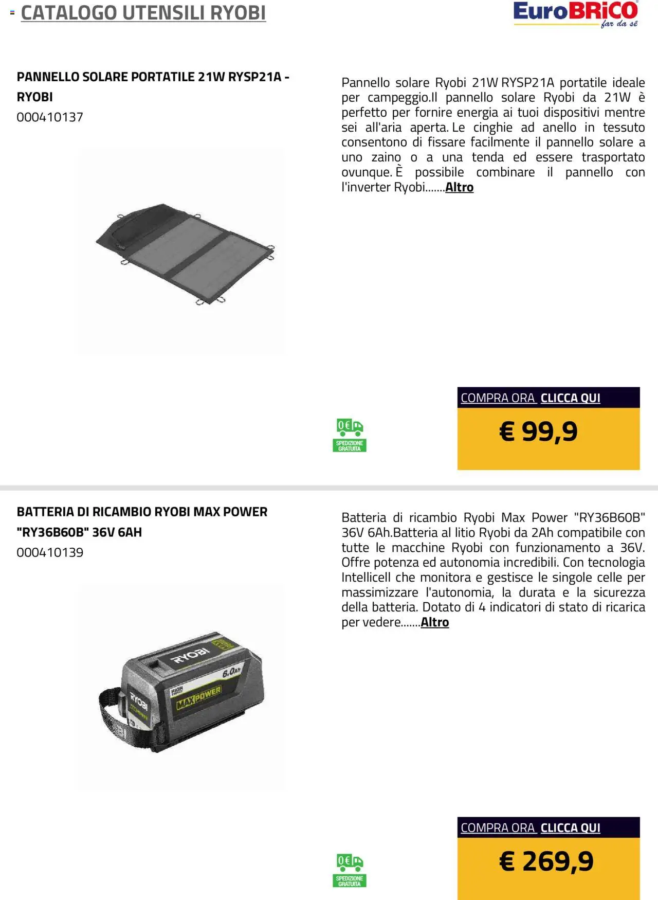 Eurobrico Utensili Ryobi catalogo - pagina 62 - valido dal 23/07/2025