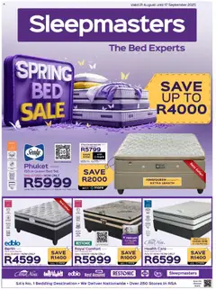 Preview Sleepmasters Specials valid from 21/08/2025