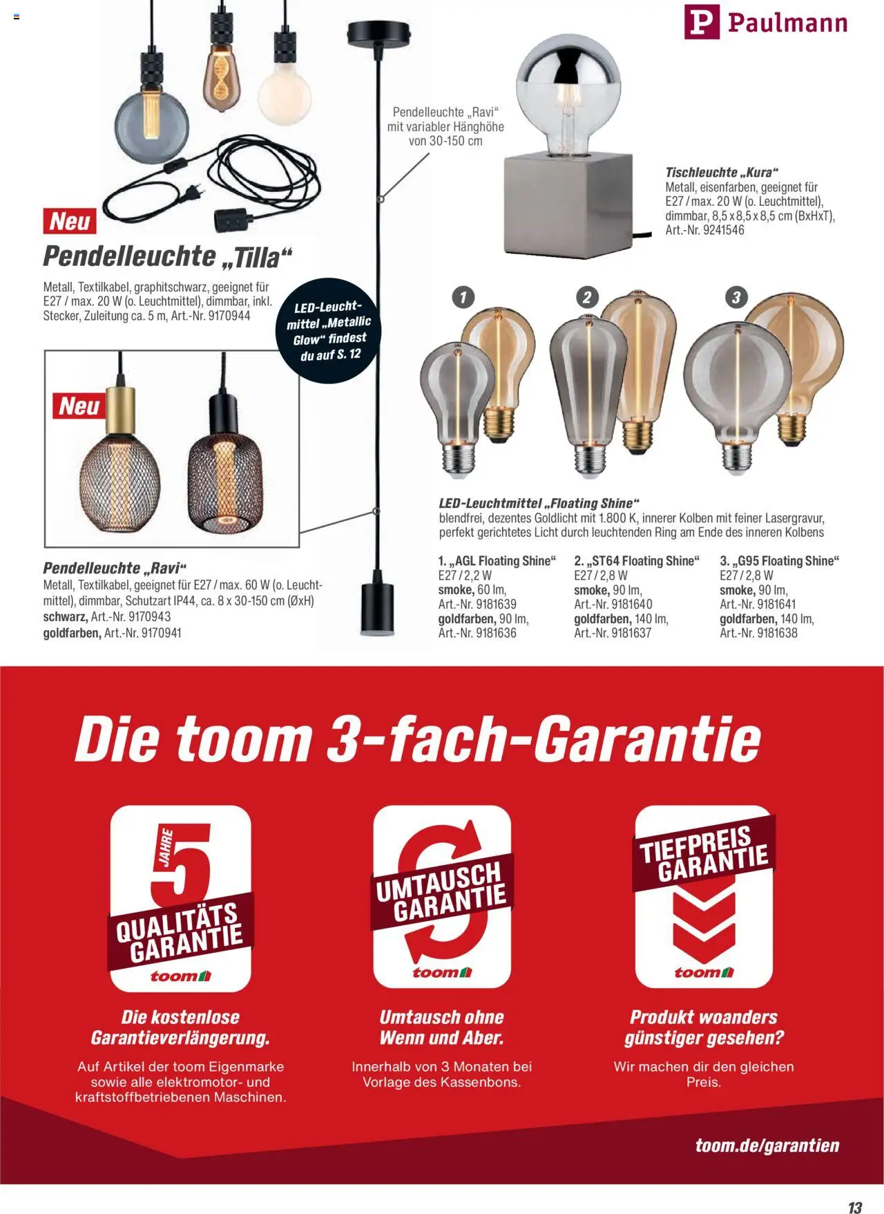 Toom Baumarkt Leuchten & Tapeten  - Seite 13 - gültig ab 01.09.2025