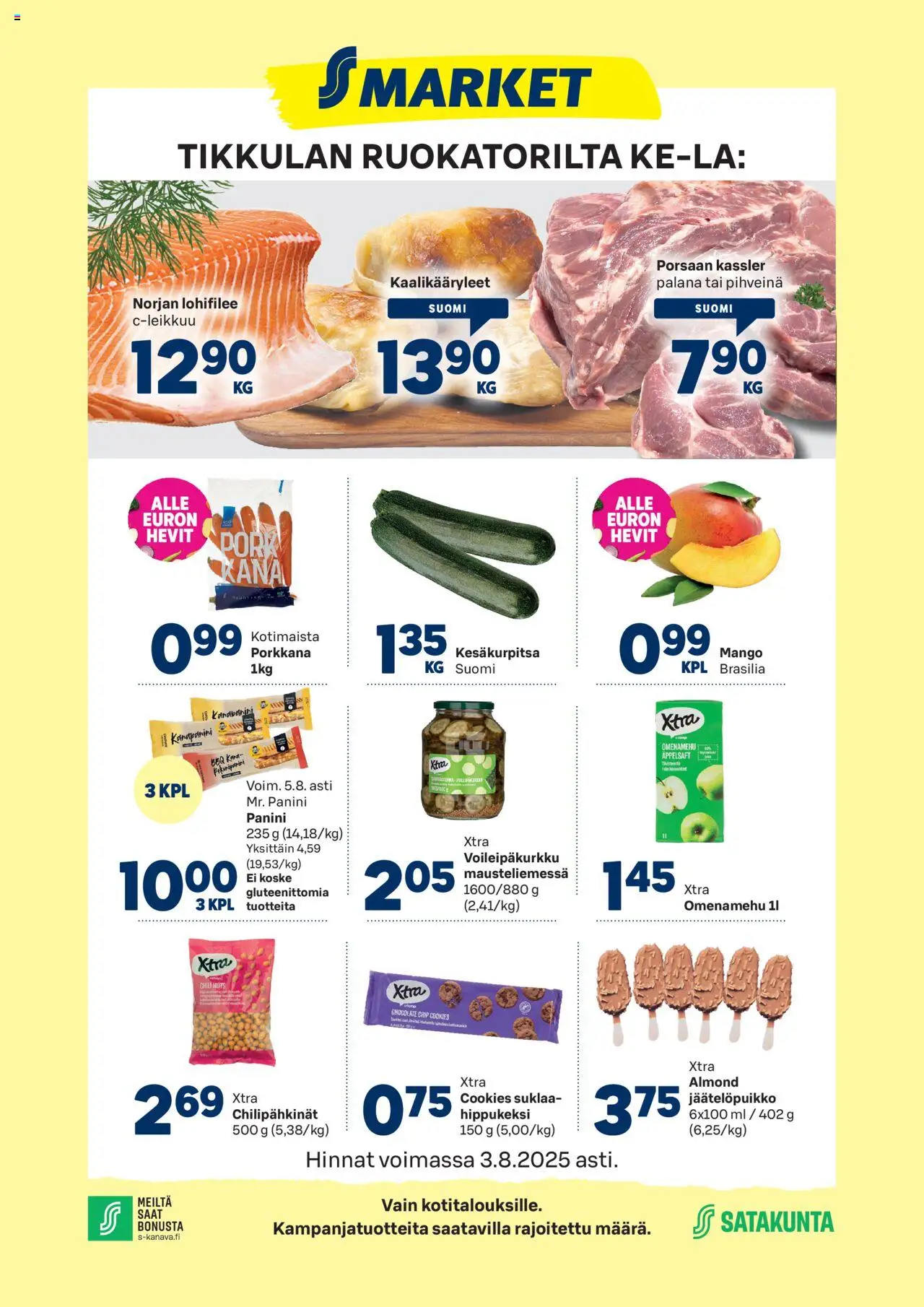 S-market tarjoukset - sivu 1- voimassa alkaen 30/07/2025