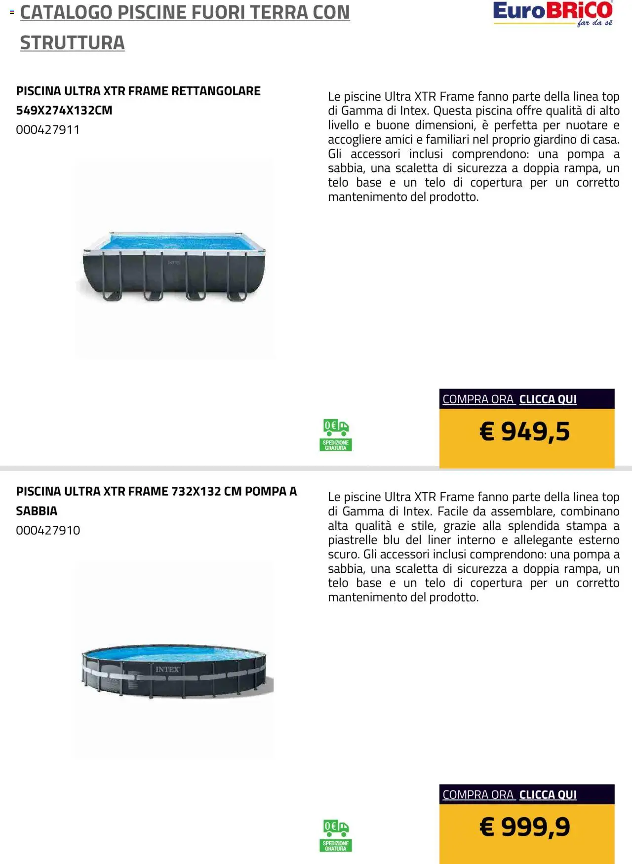 Eurobrico Piscine Fuori Terra con Struttura catalogo - pagina 16 - valido dal 23/07/2025