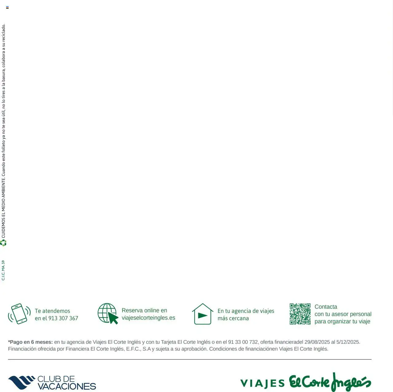 Viajes El Corte Inglés - Club de Vacaciones - Vacaciones Económicas Personalizado - Página de 64 - Válido desde 01/09/2025
