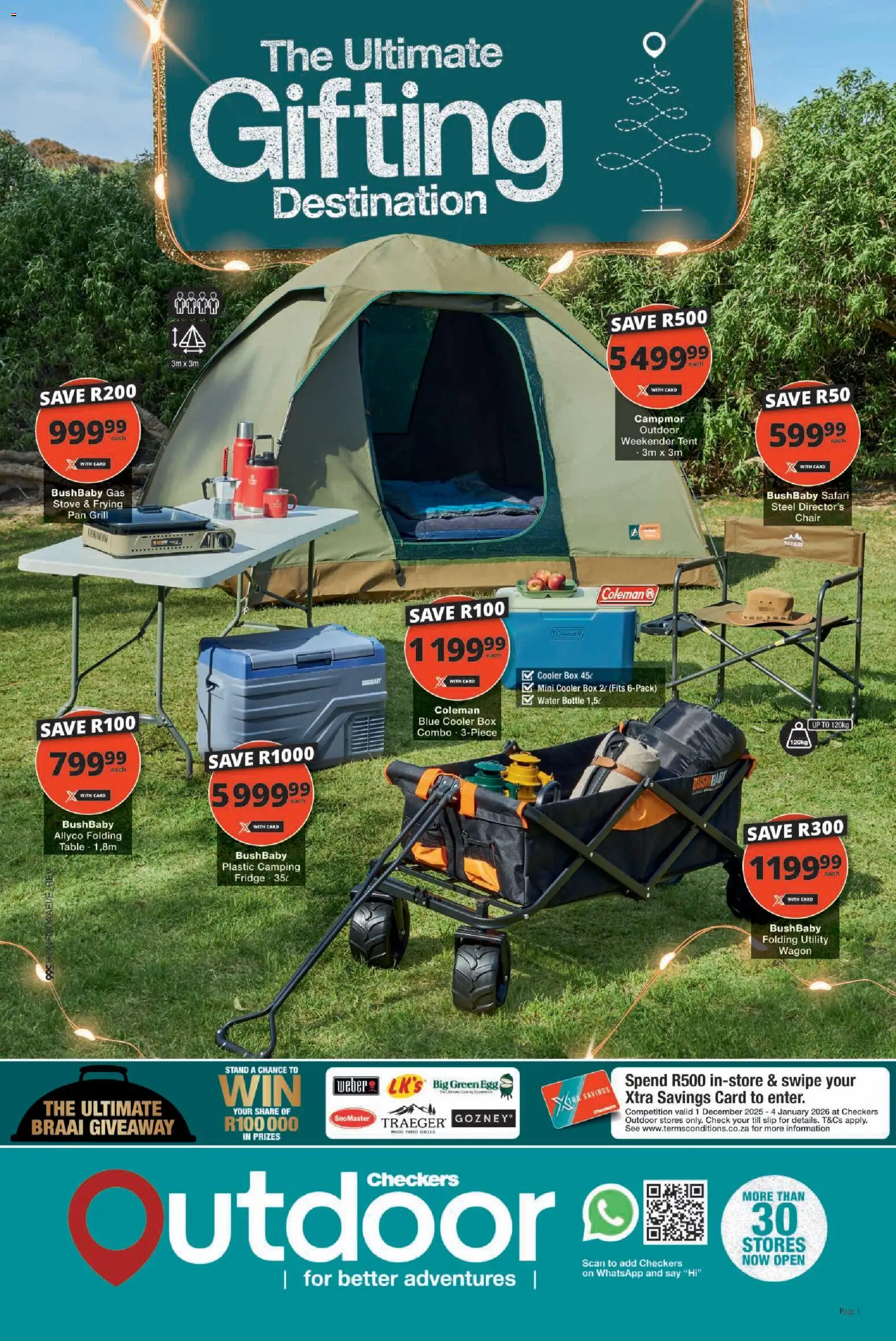 Checkers - Outdoor Christmas Promotion - page 1- valid from 01/12/2025