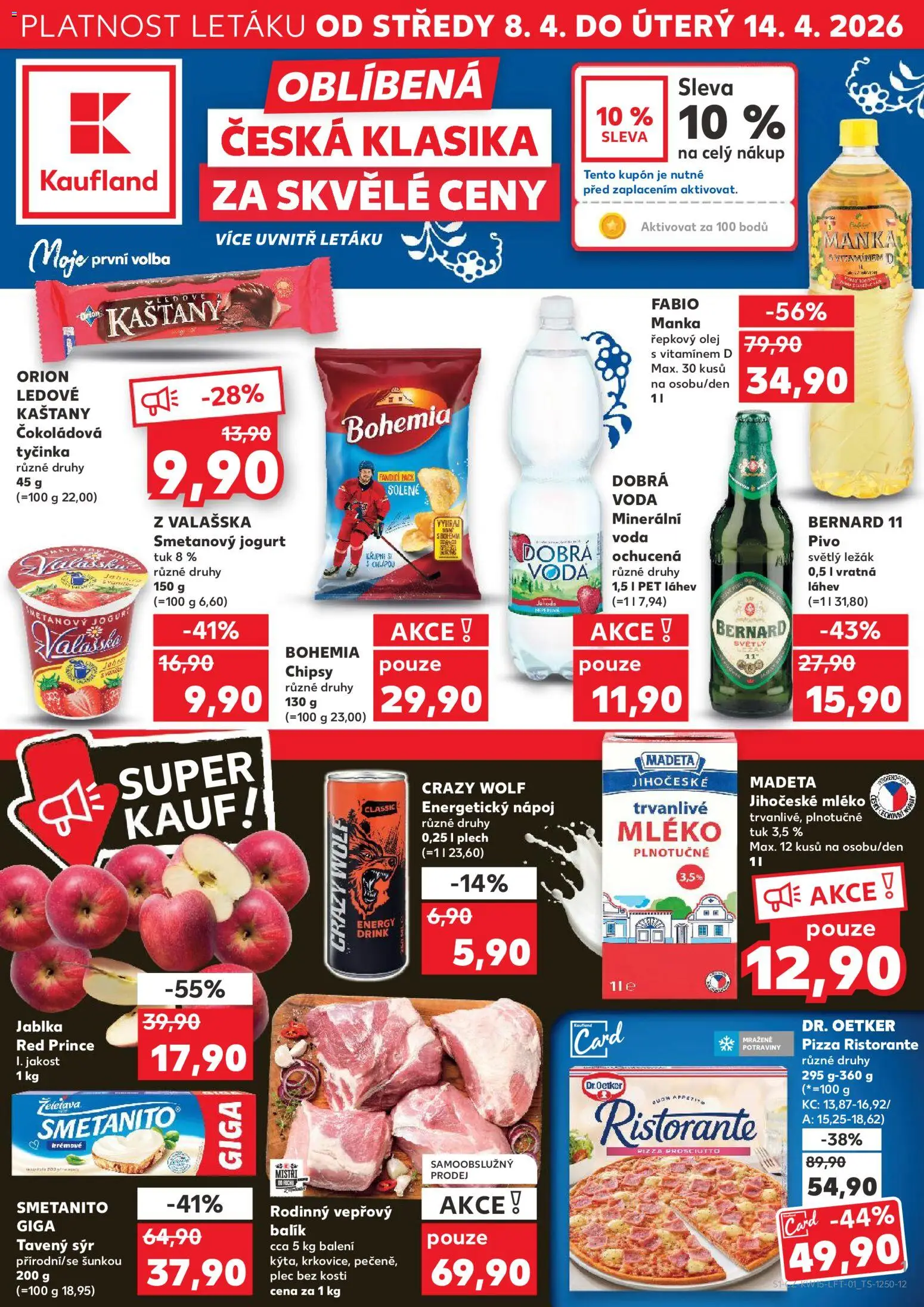 Kaufland leták - strana 1- platný od 08.04.2026