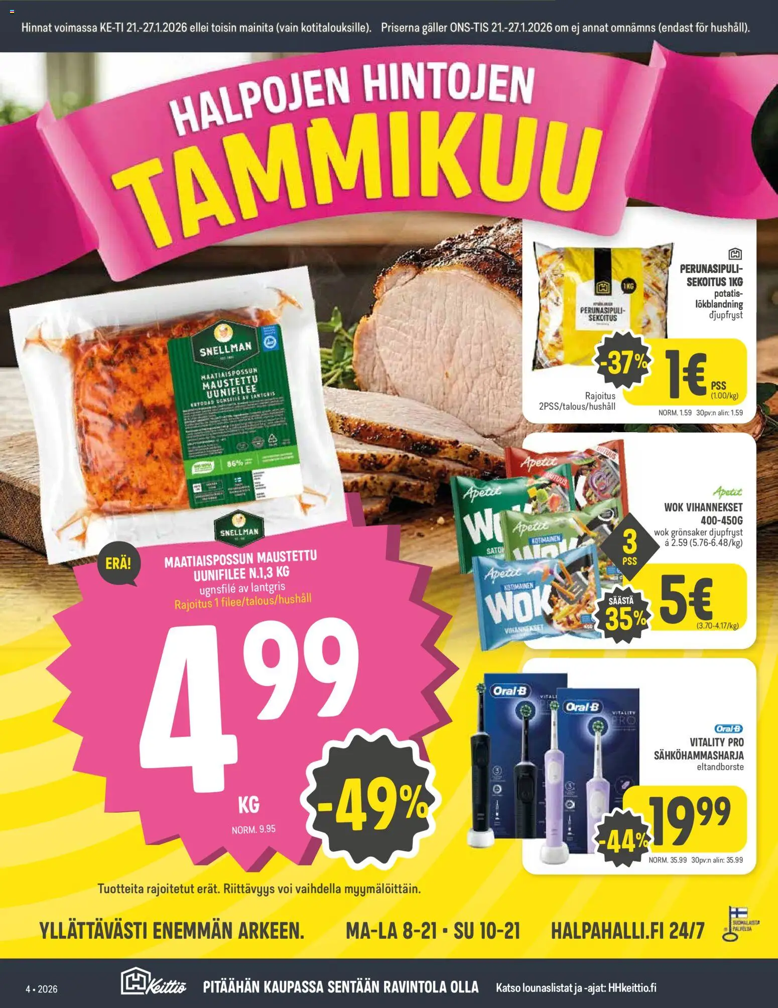 Halpa Halli tarjoukset - sivu 1- voimassa alkaen 21/01/2026
