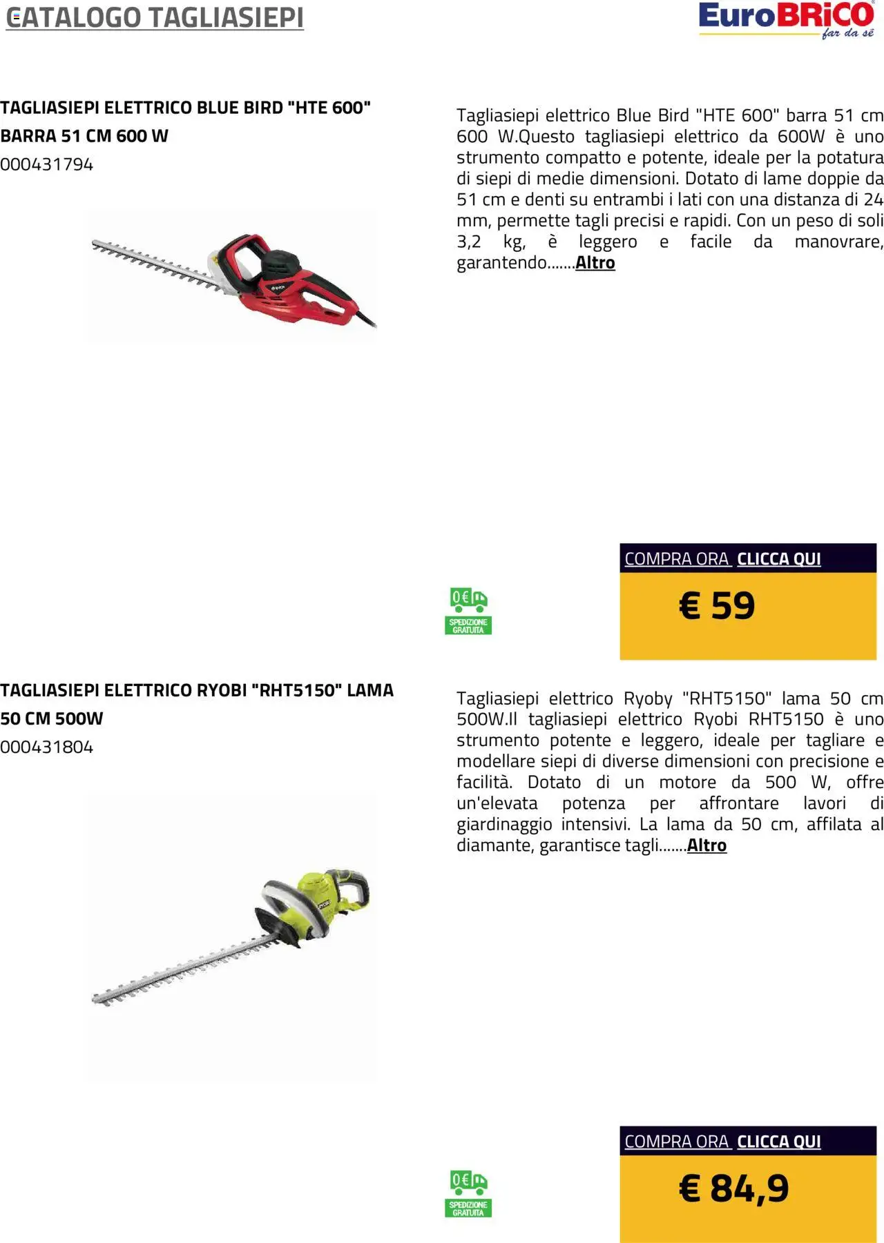 Eurobrico Tagliasiepi catalogo - pagina 25 - valido dal 23/07/2025