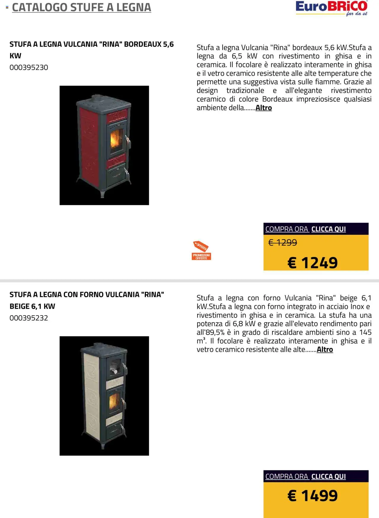 Eurobrico Stufe a Legna catalogo - pagina 6 - valido dal 23/07/2025