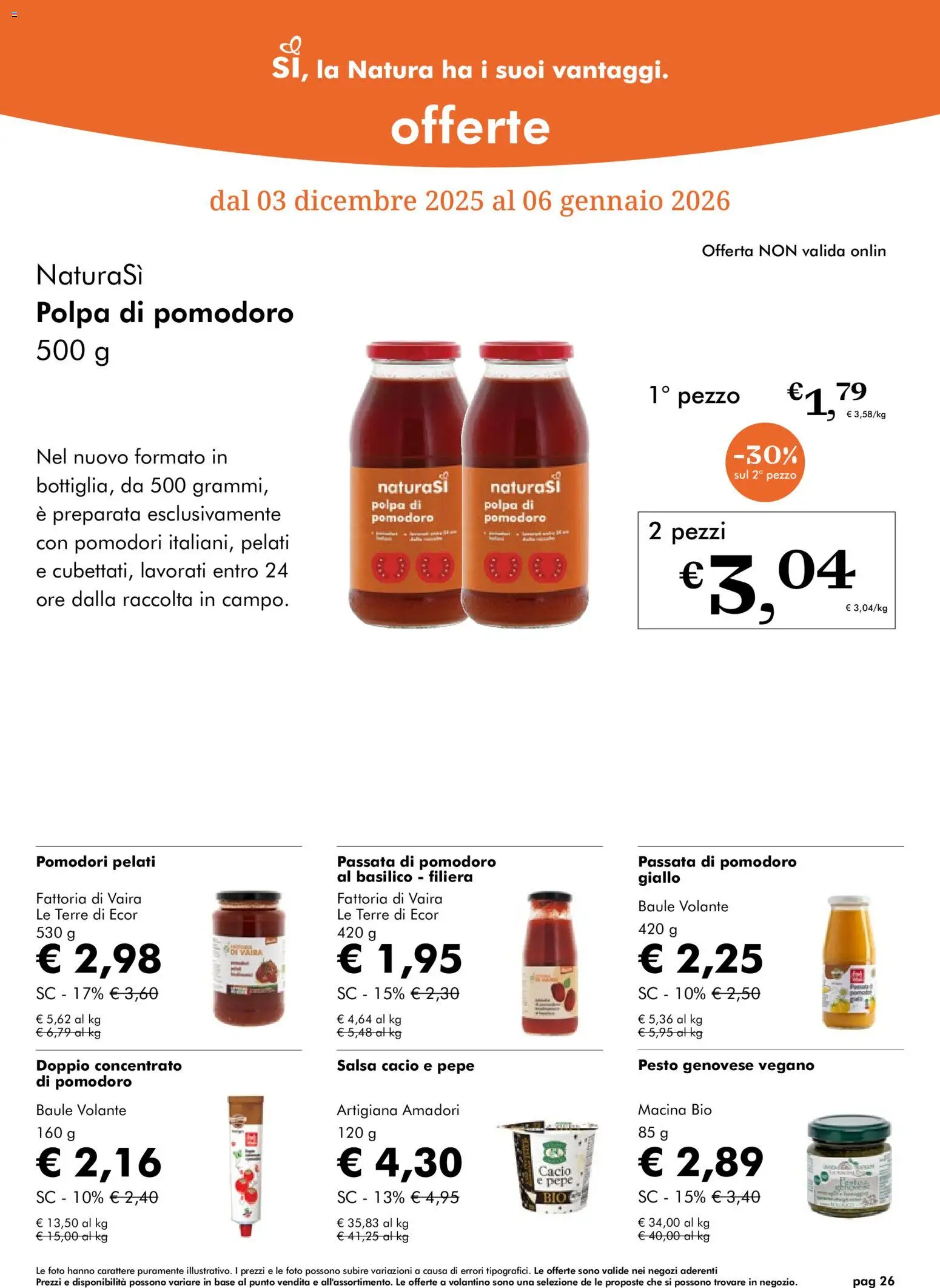Volantino Natura Sì	 - pagina 26 - valido dal 03/12/2025