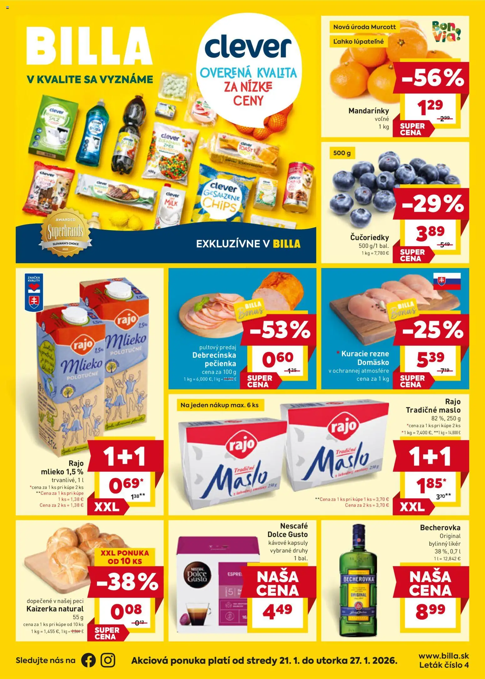 Billa leták - strana 1- platný od 21.01.2026