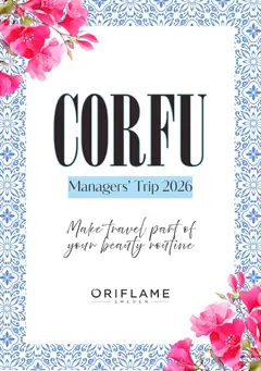 Oriflame - Managers' Trip: Corfu 2026 valid from 21/10/2025