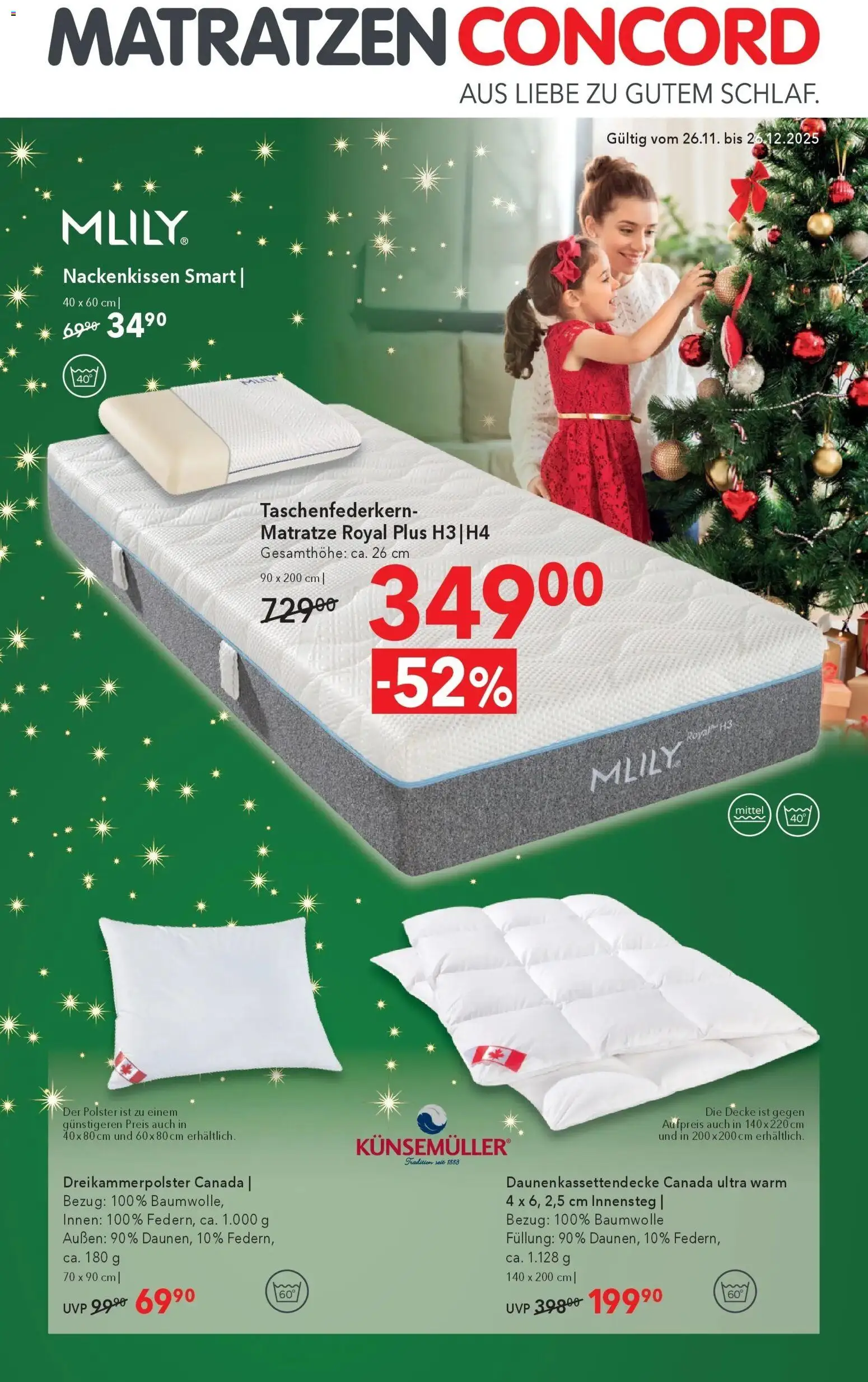 Matratzen Concord Flugblatt - Seite 1- gültig ab 26.11.2025