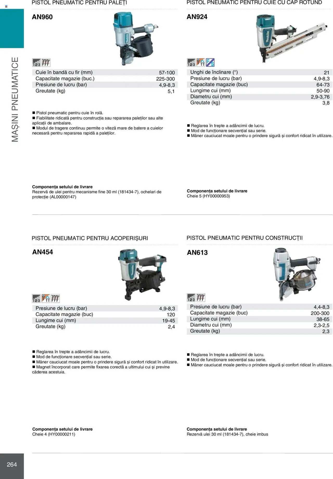 Makita catalog - Mașini Profesionale  - pagina 264- valabil de la 08.01.2025