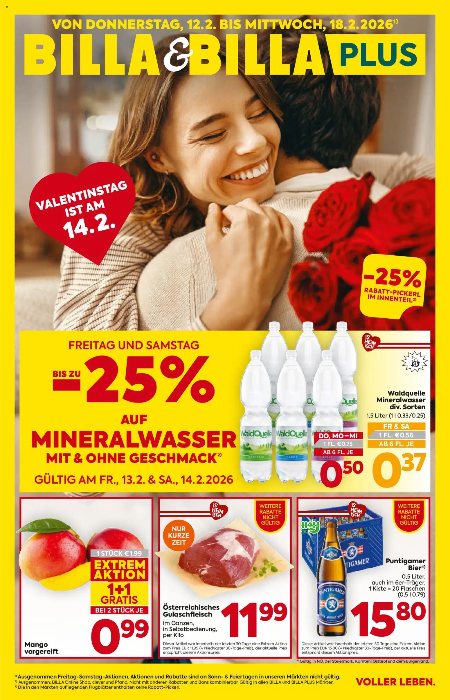 Billa Flugblatt - Steiermark - Seite 1- gültig ab 12.02.2026