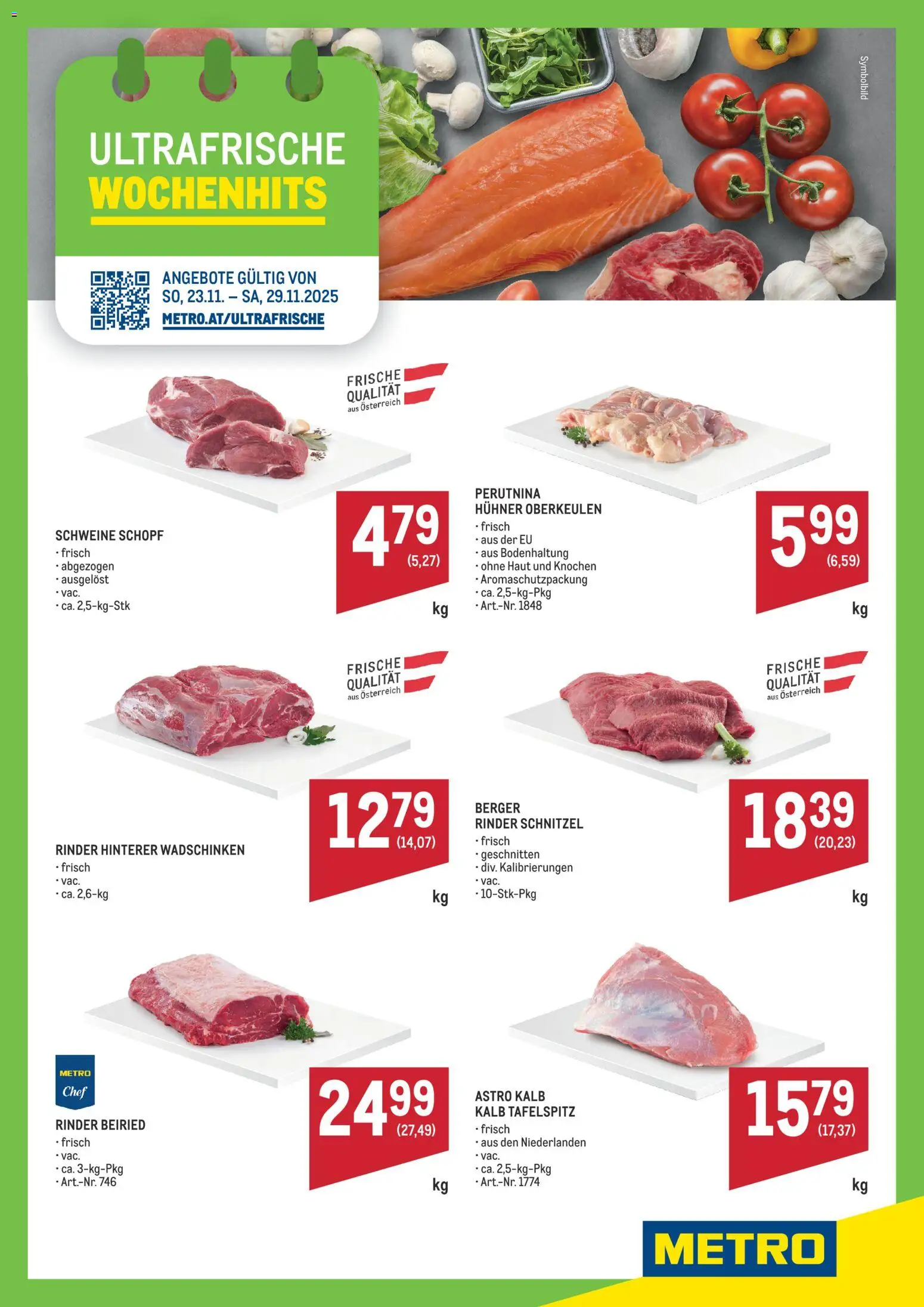 Metro angebote Wochenhits - Seite 1- gültig ab 23.11.2025