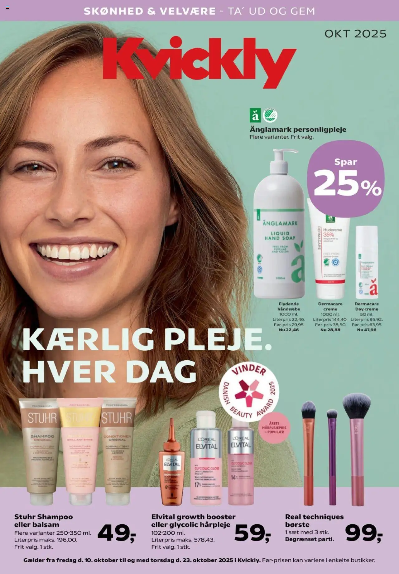 Kvickly - KÆRLIG PLEJE. HVER DAG - side 1- gyldig fra 10/10/2025