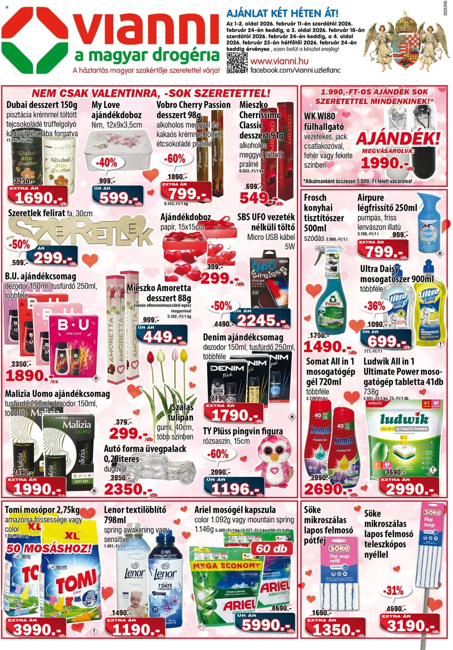 Vianni Akciós újság - 1oldal - érvényes 2026.02.11.-tól