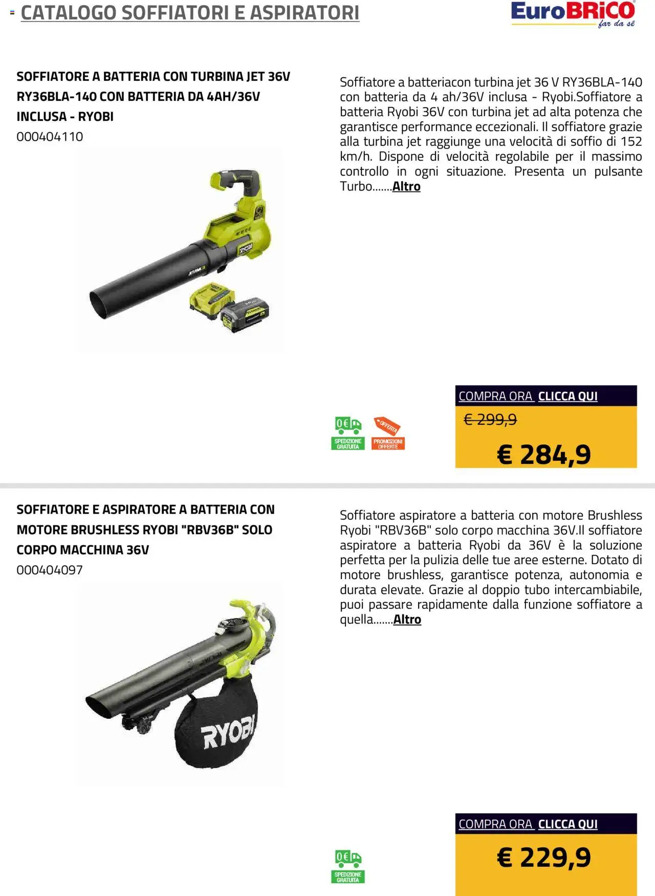 Eurobrico Soffiatori e Aspiratori catalogo - pagina 3 - valido dal 23/07/2025