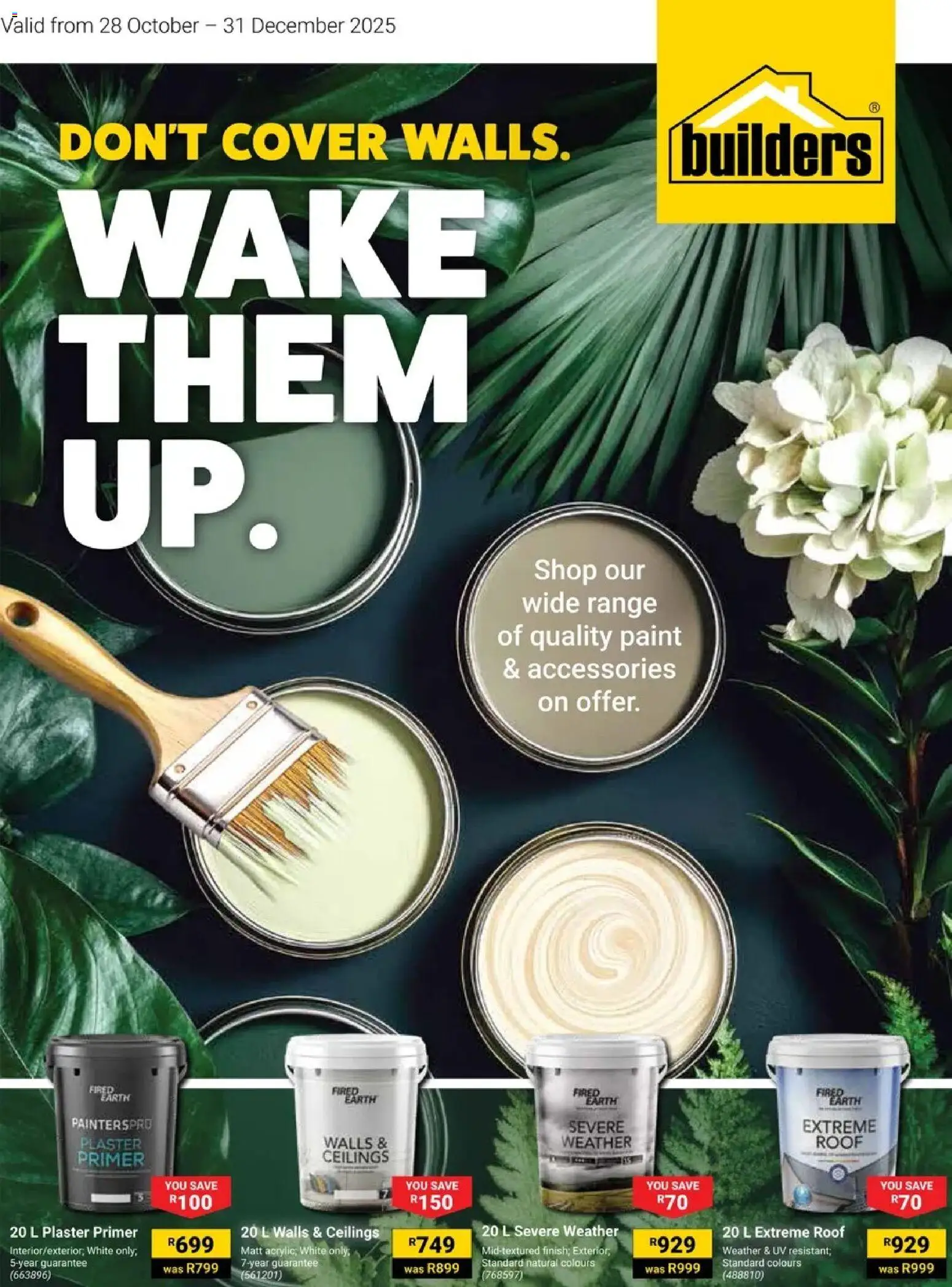 Builders - Don't Cover Walls. Wake Them Up - page 1- valid from 28/10/2025