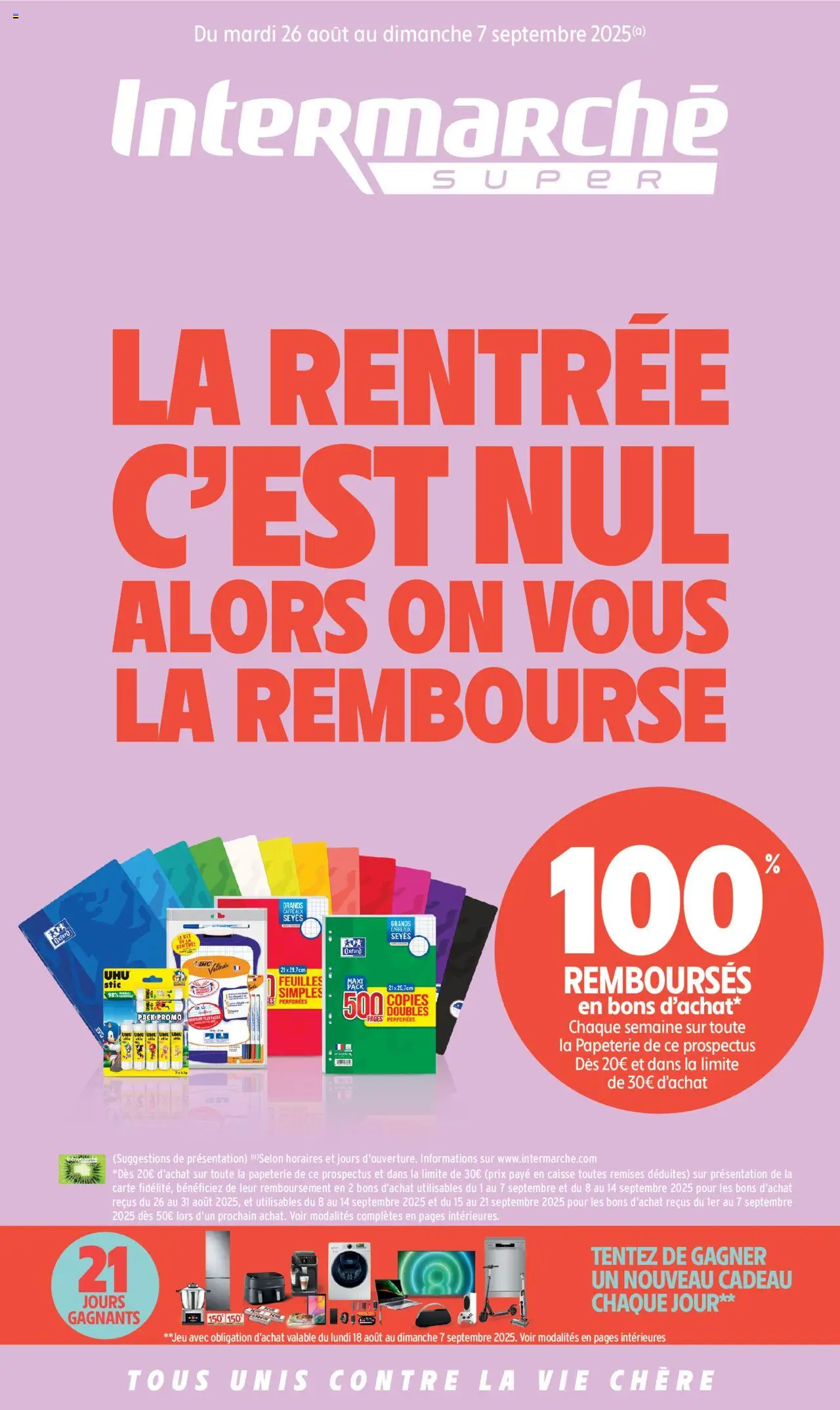 Intermarché catalogue de offres spéciales rentrée - page 1 - valable à partir du 26/08/2025