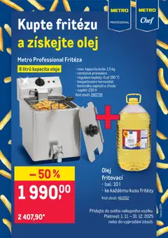 Náhled Makro leták - Kupte fritézu a získejte olej platný od 01.11.2025