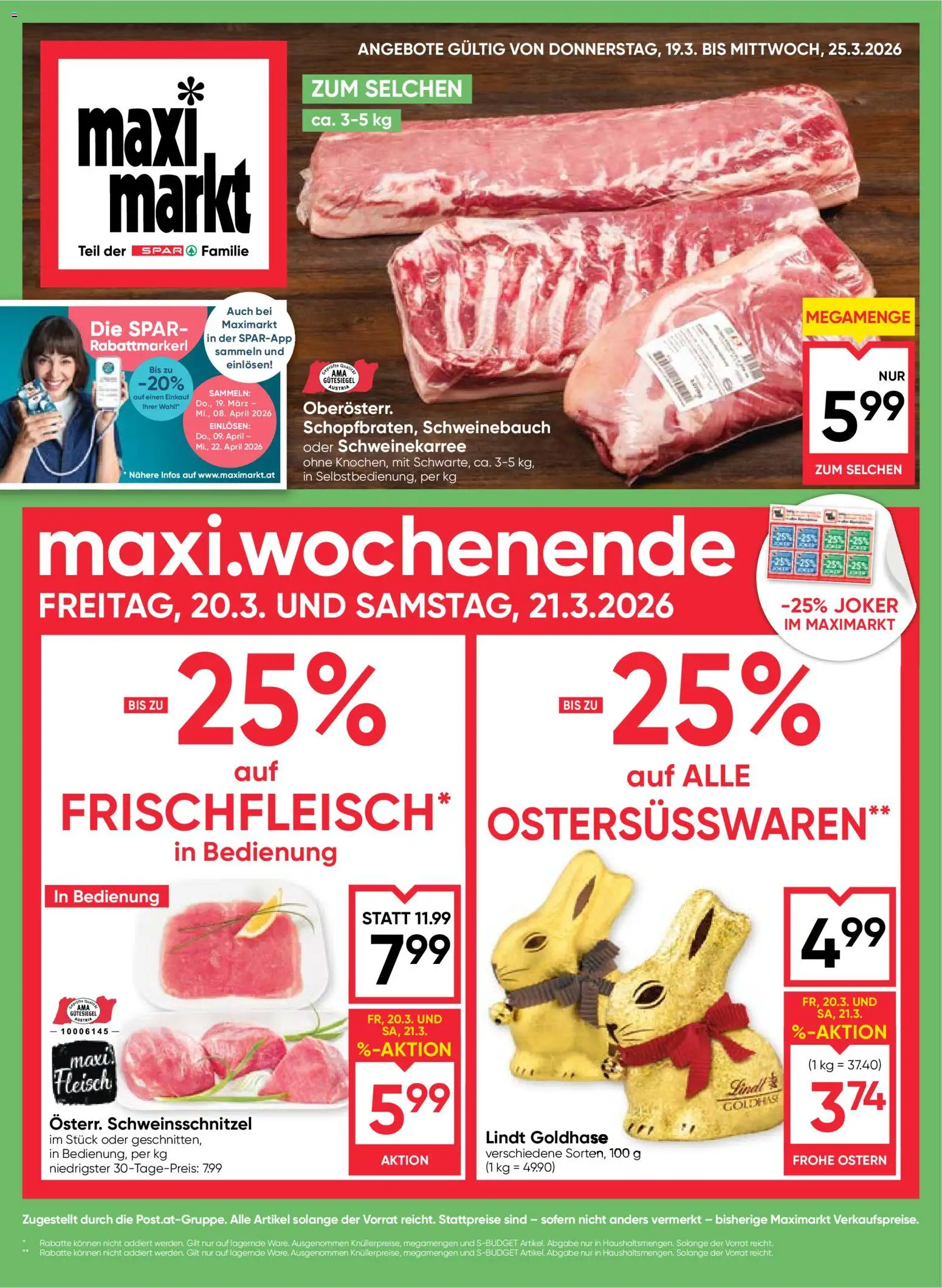 Maximarkt Flugblatt - Seite 1- gültig ab 19.03.2026
