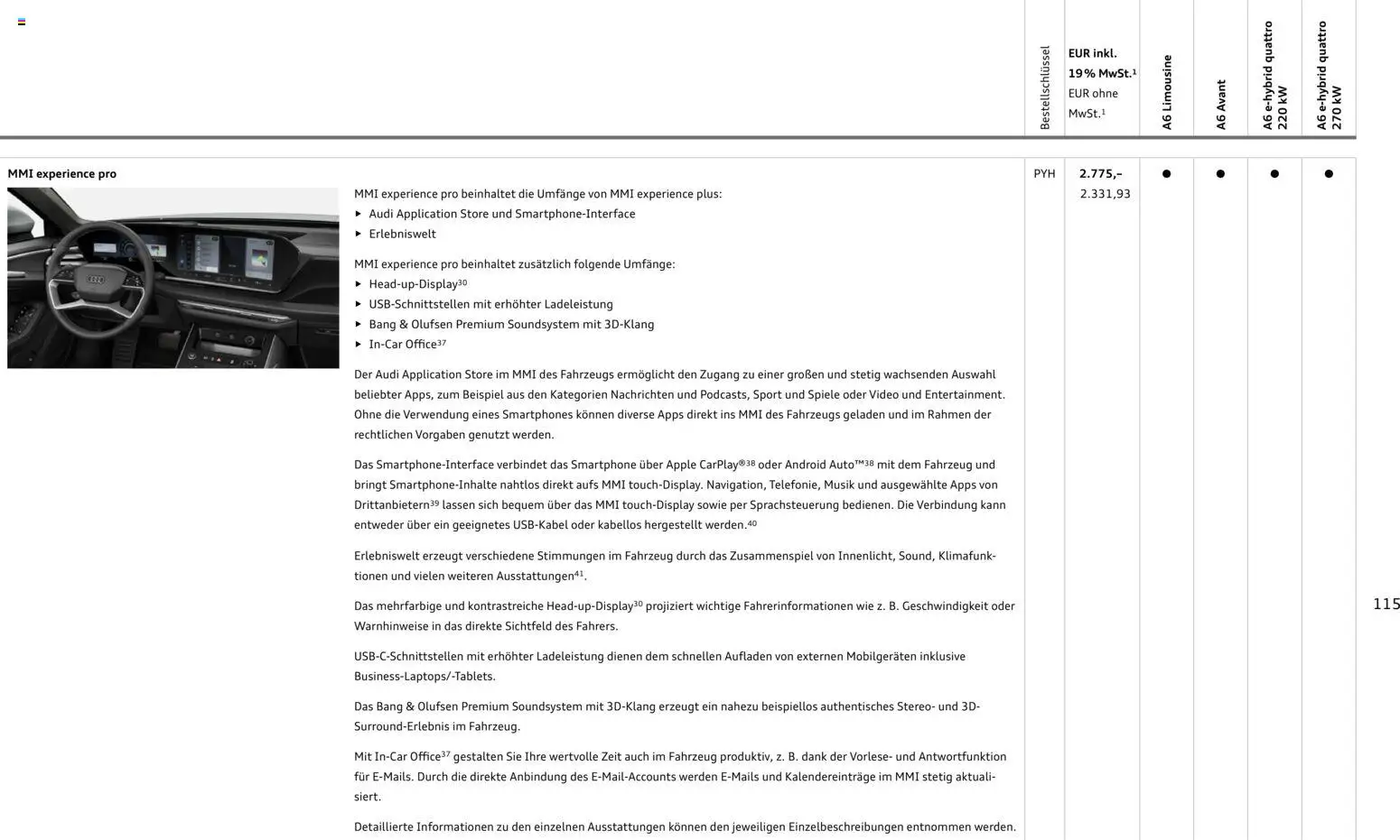 Audi A6 - Seite 115 - gültig ab 28.10.2025