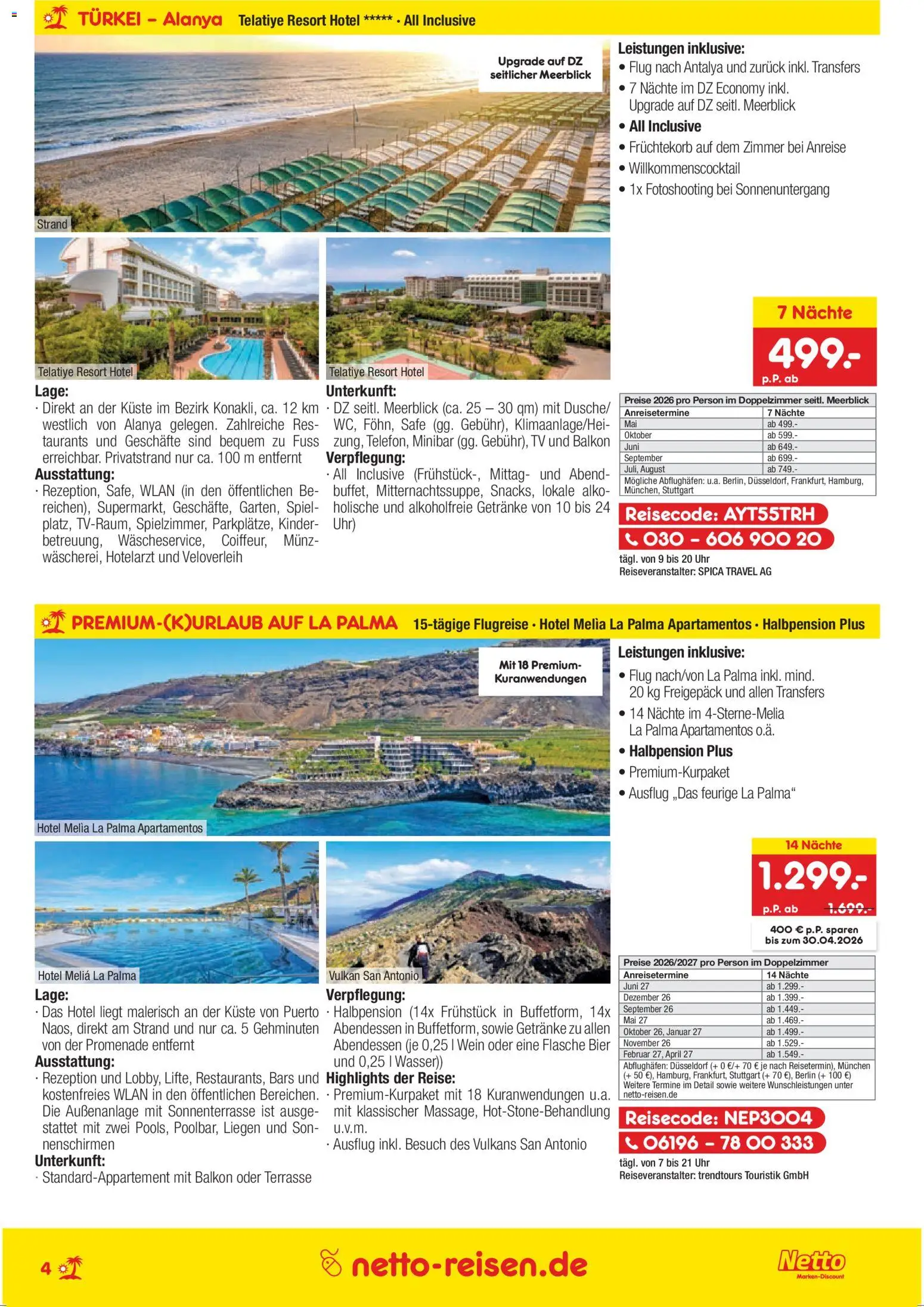 Netto Reisen Prospekt 	 - Seite 4 - gültig ab 26.03.2026