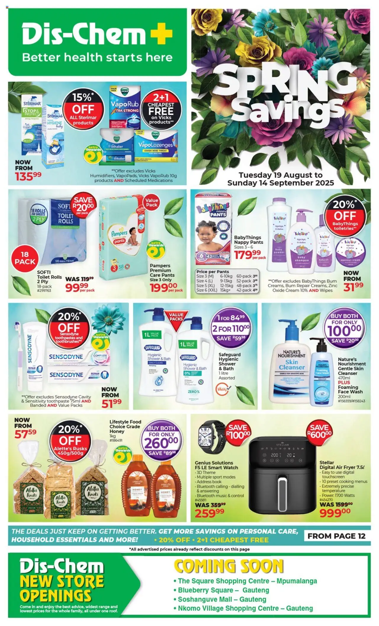 Dis-Chem Specials - page 1- valid from 19/08/2025